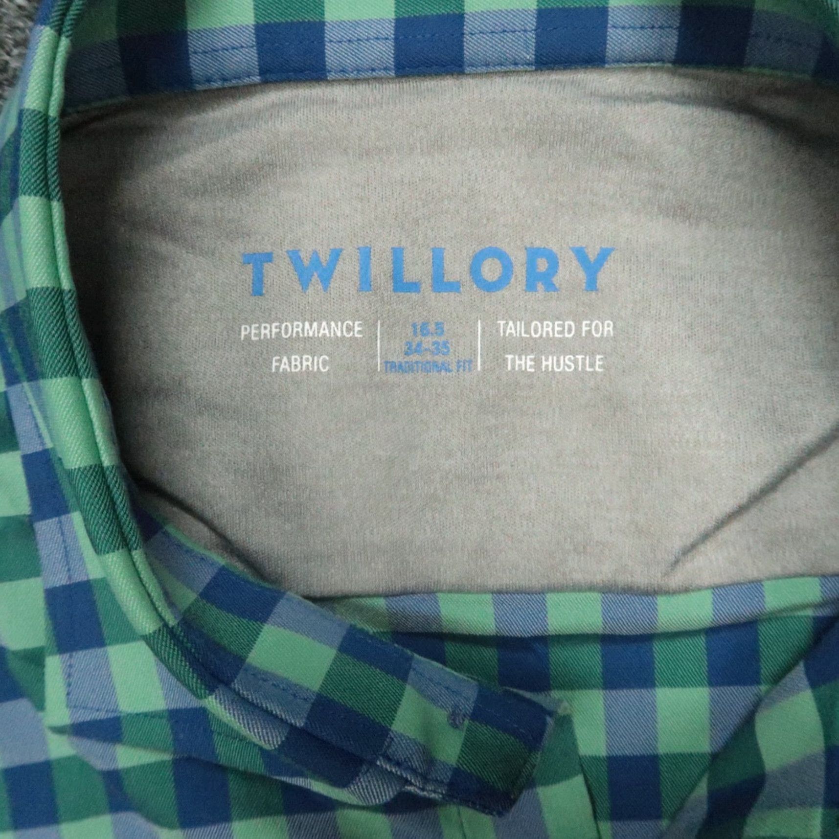 Vintage Twillory Shirt Mens Large 16.5 Blue Gingham Long Sleeve Dress Shirt Casual Workwear Business Formal Comfort Size US L / EU 52-54 / 3 - 3 Thumbnail