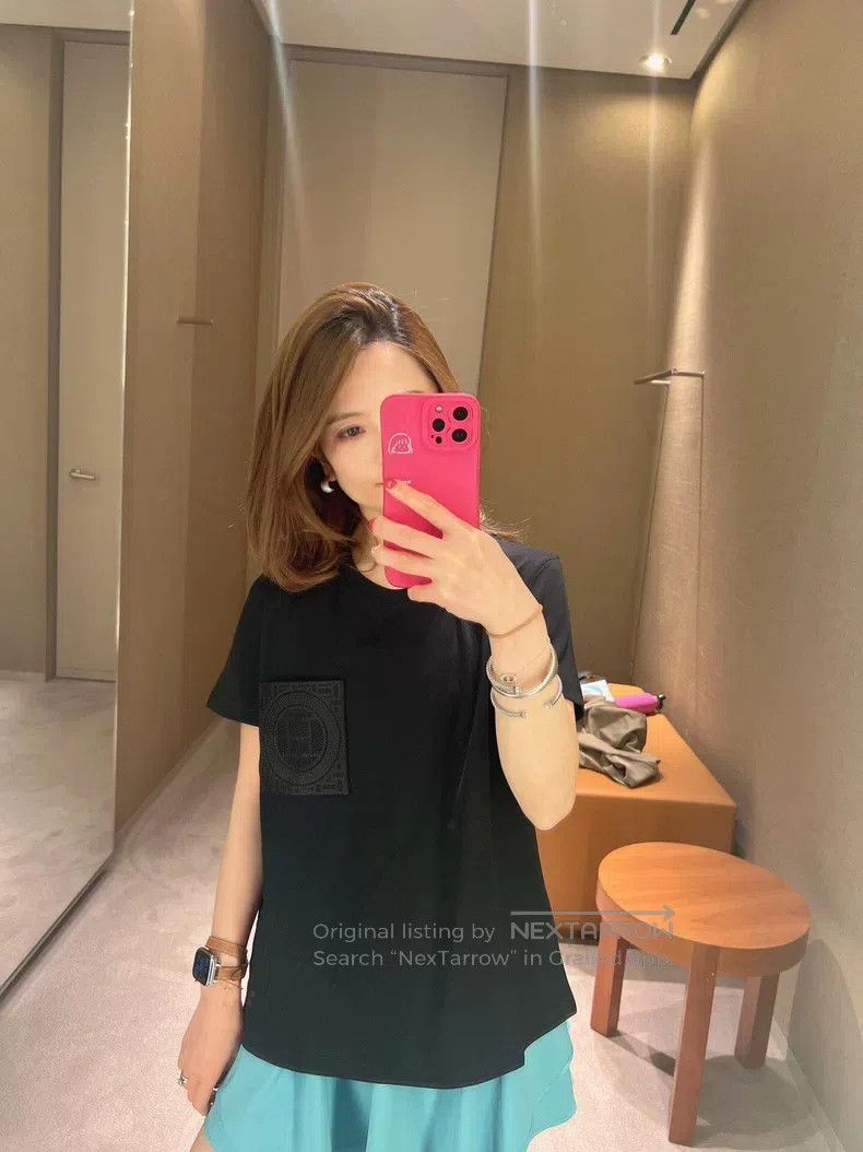 Hermes Hermes Black Pocket Women's Short Sleeve T-Shirt Size XS / US 0-2 / IT 36-38 - 1 Thumbnail