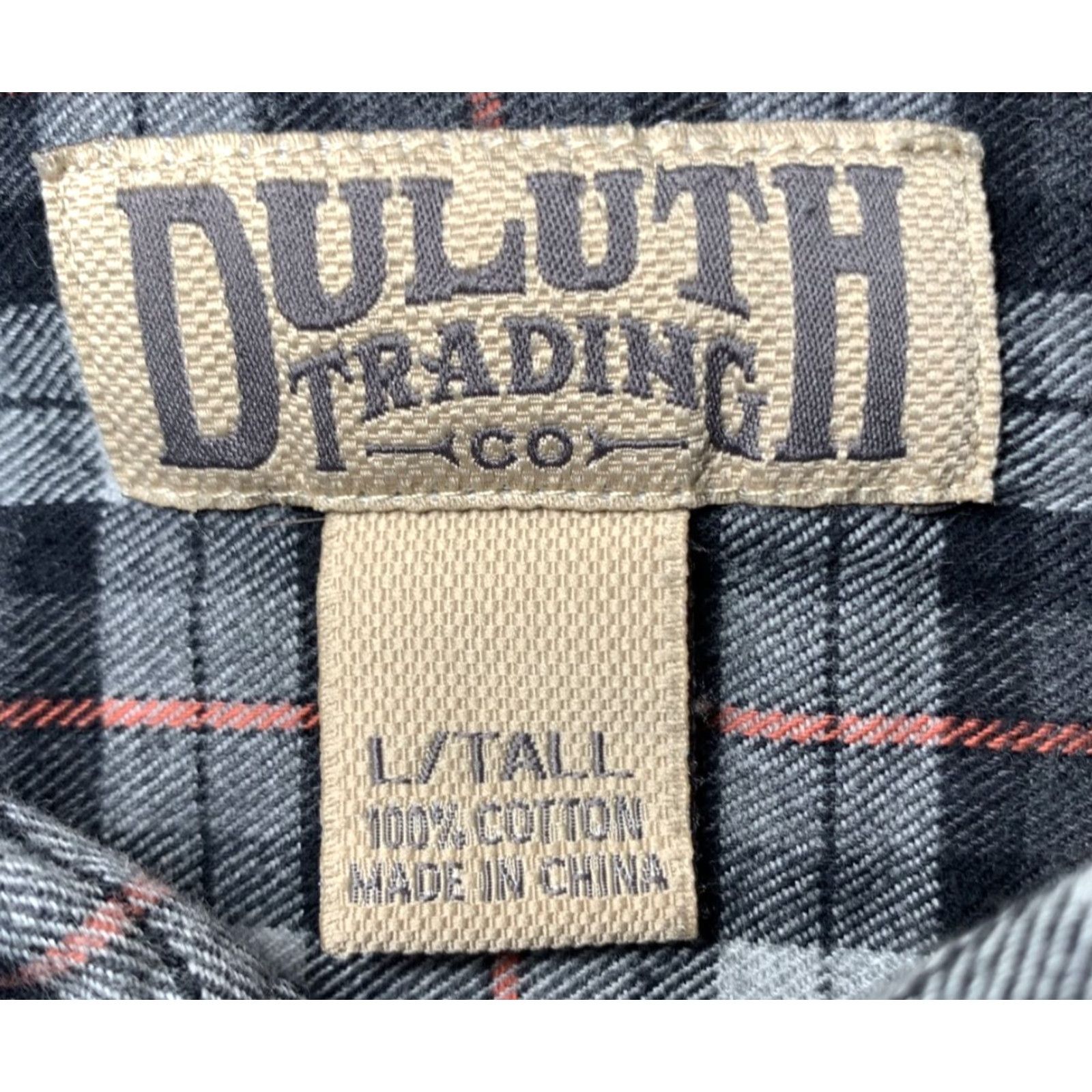 CO Duluth Flannel Shirt Mens L Button-Up Black Gray Plaid Long Sleeve Shirt Size US L / EU 52-54 / 3 - 3 Thumbnail