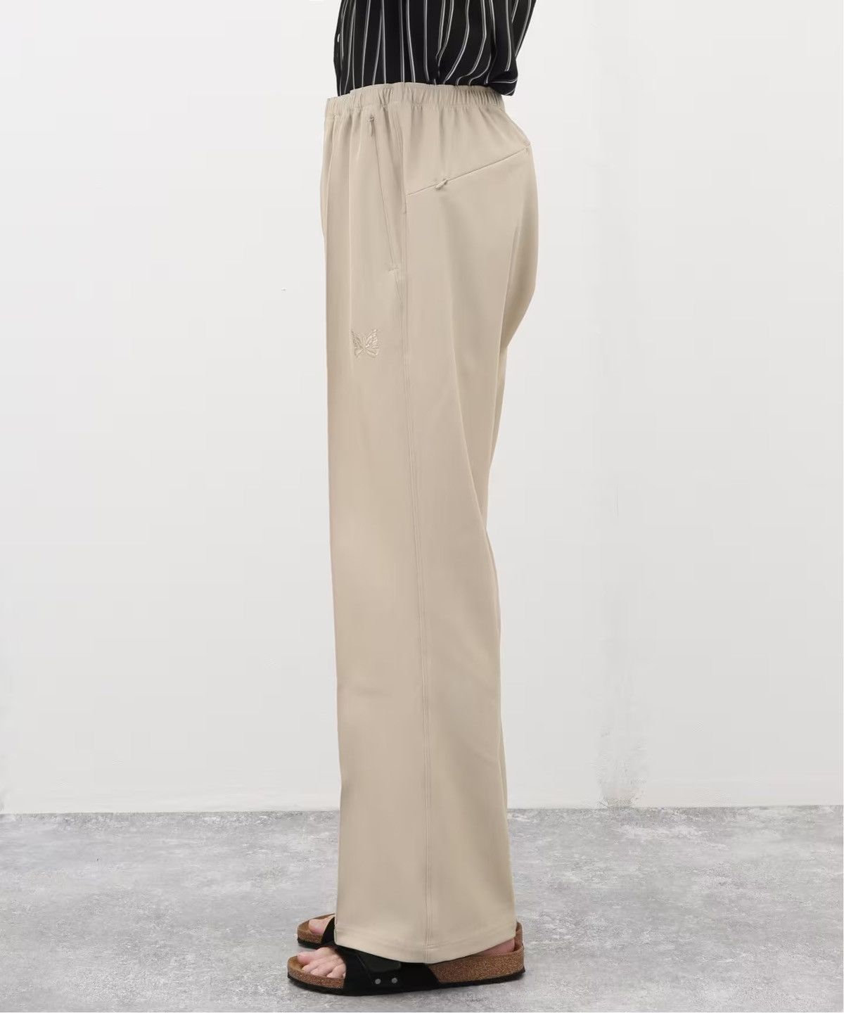 Needles !DS! DS23 Needles Butterfly W.U Boot Cut Khaki Track Pants Size 34" / US 12 / IT 48 - 8 Thumbnail