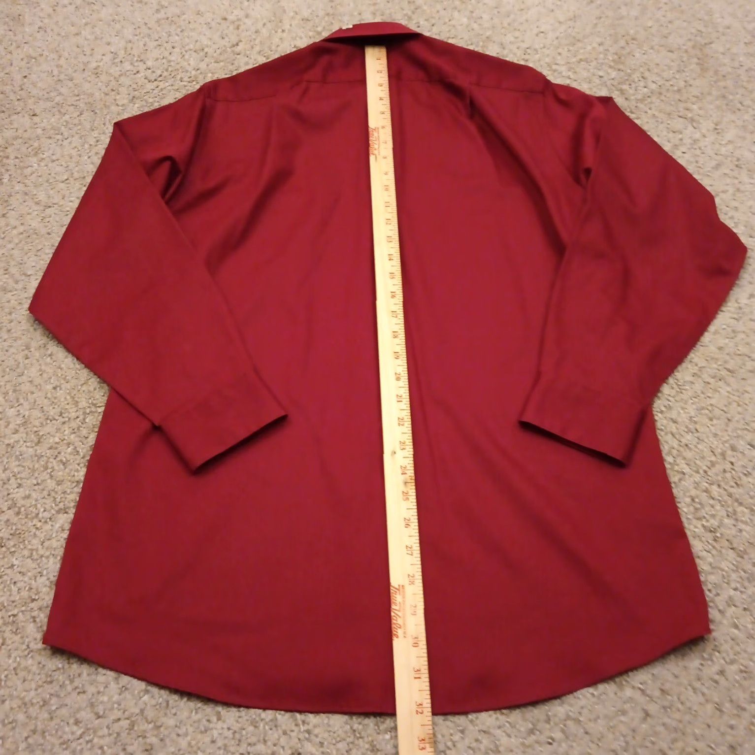 Van Heusen Van Heusen Shirt Mens Medium Red Striped Long Sleeve Button Up Cotton Blend Size US M / EU 48-50 / 2 - 6 Thumbnail