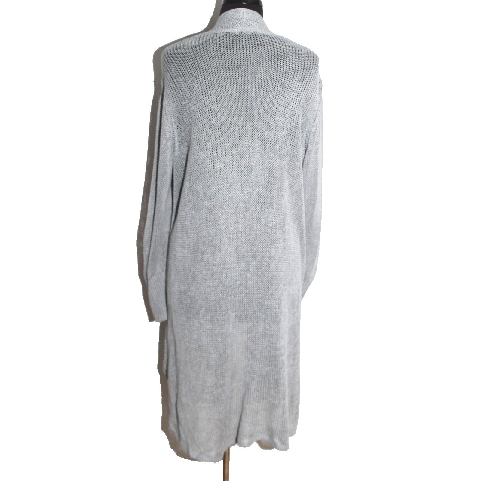 Eileen Fisher EILEEN FISHER Open Front Long Linen Knit Sweater Cardigan XL Size XL / US 12-14 / IT 48-50 - 3 Thumbnail