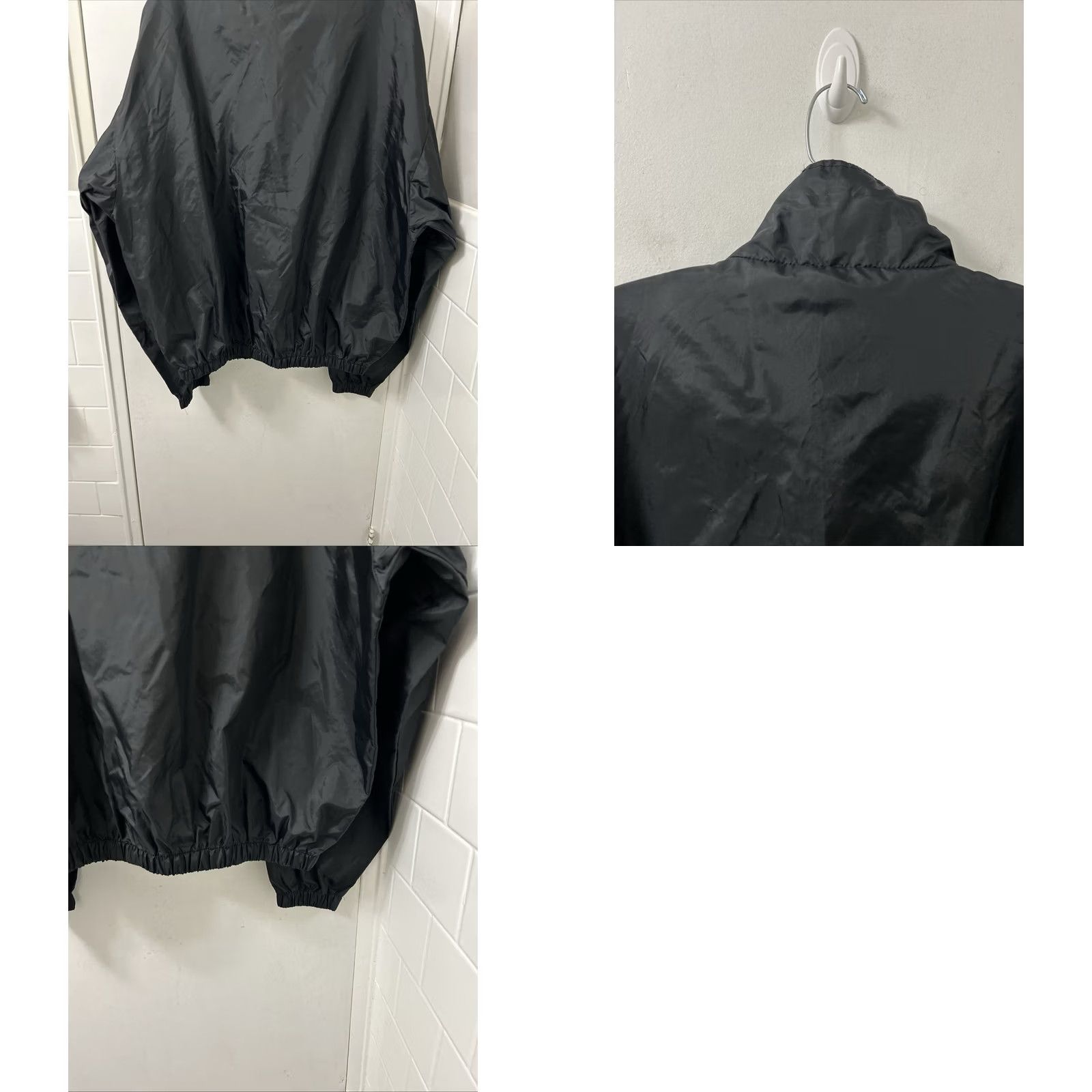 Vintage Vintage First Down Windbreaker Jacket Mens XL Black Full Zip Size US XL / EU 56 / 4 - 8 Thumbnail