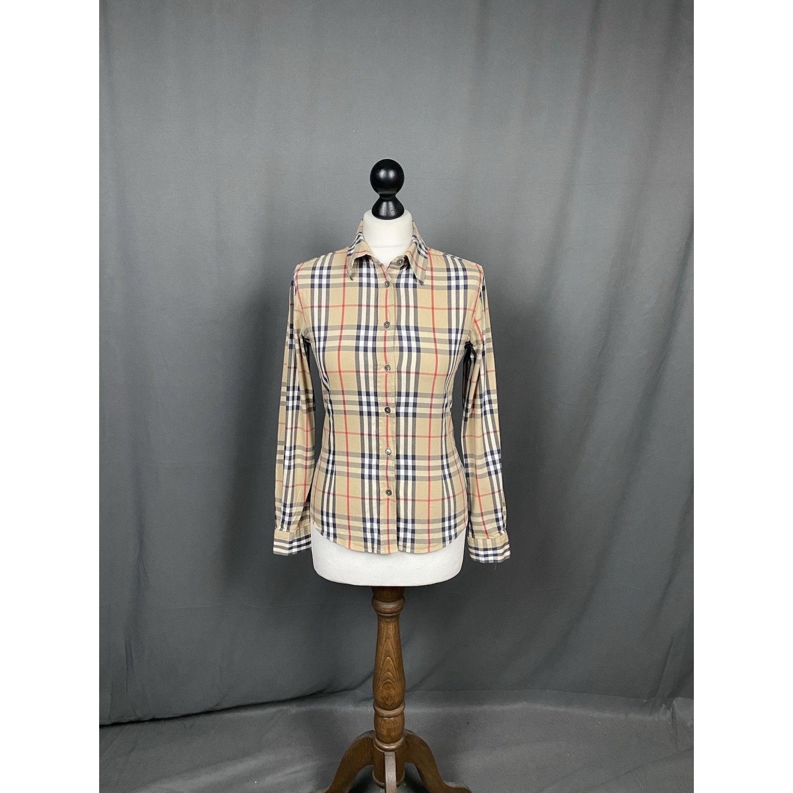 Burberry Burberry Nova Check Women's Beige Longsleeve Shirt Size S Size S / US 4 / IT 40 - 3 Thumbnail