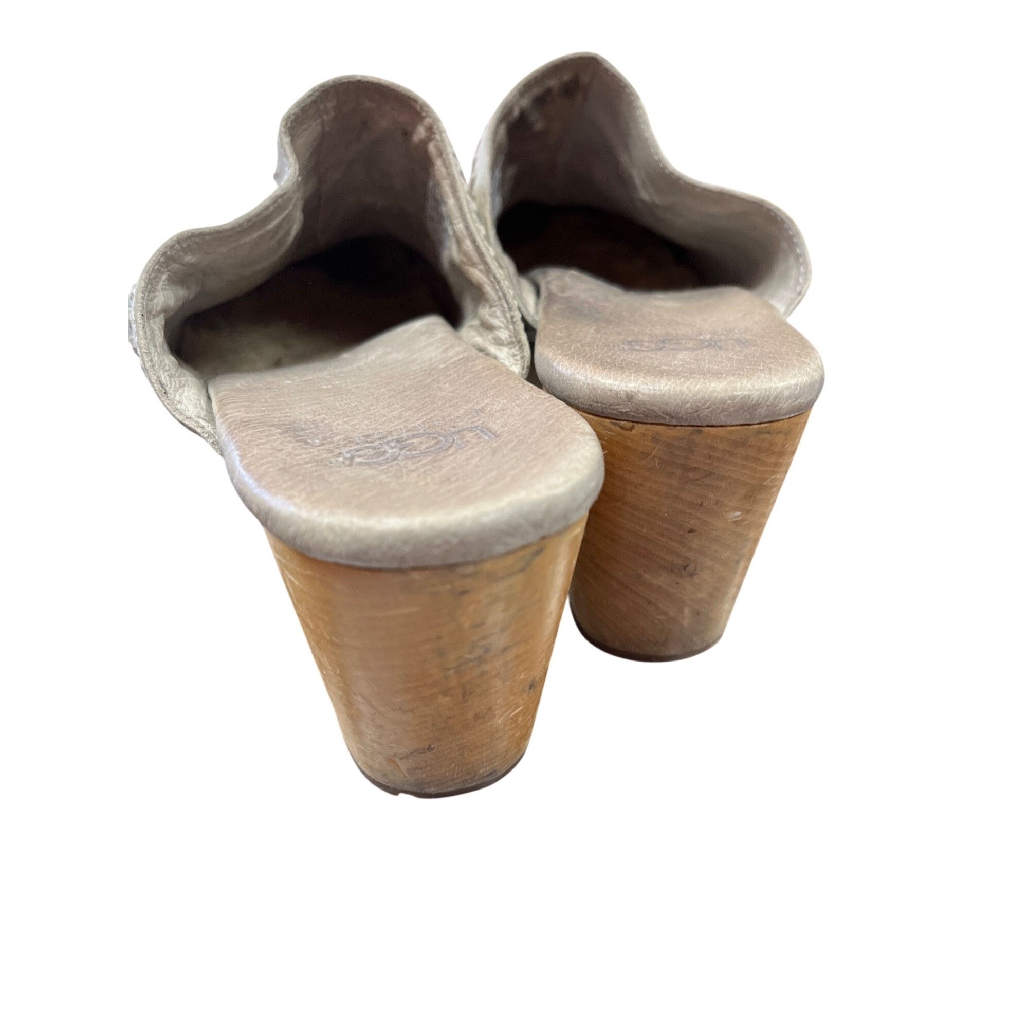 Ugg Ugg Australia wms tan leather slip clogs mules sz 9 SKU 9881 Size US 9 / IT 39 - 9 Thumbnail