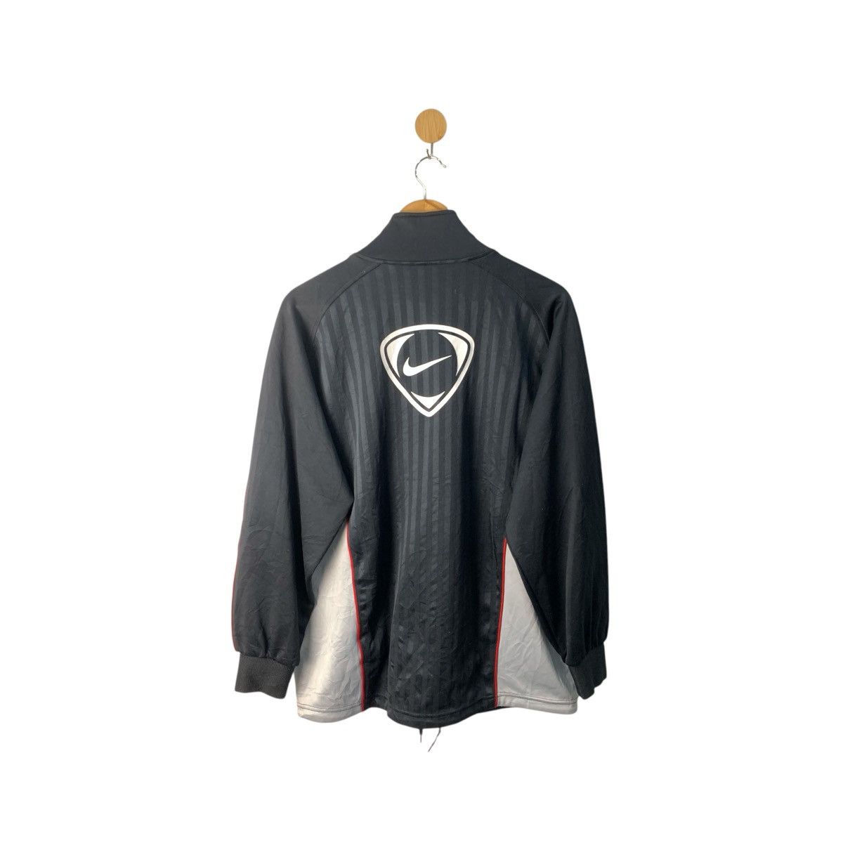 Nike × Vintage Vintage Nike Jacket Zip black Y2K Nike Track Top Size US L / EU 52-54 / 3 - 2 Thumbnail