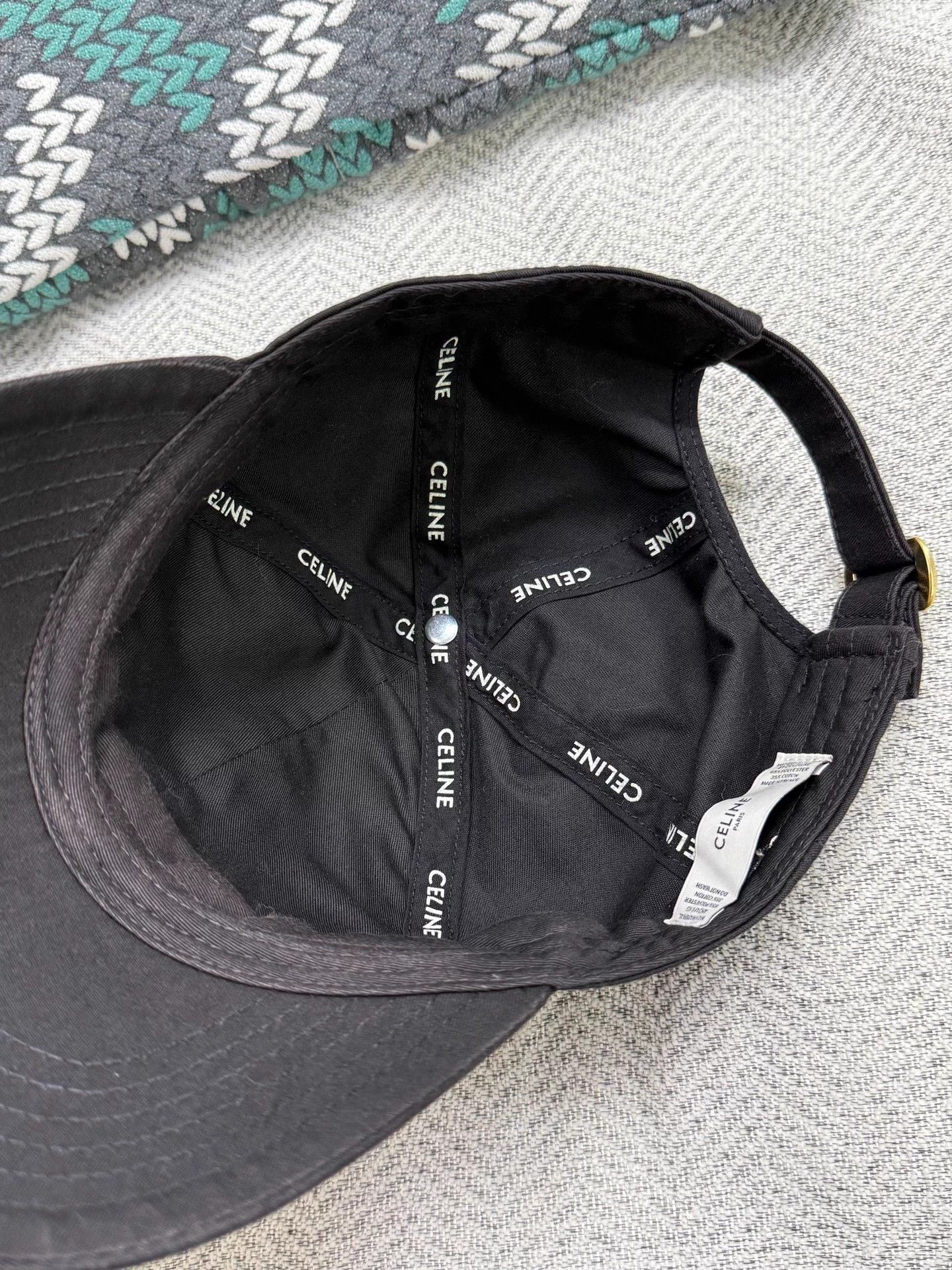 Celine Celine Classic Black Baseball Cap New Size ONE SIZE - 5 Thumbnail