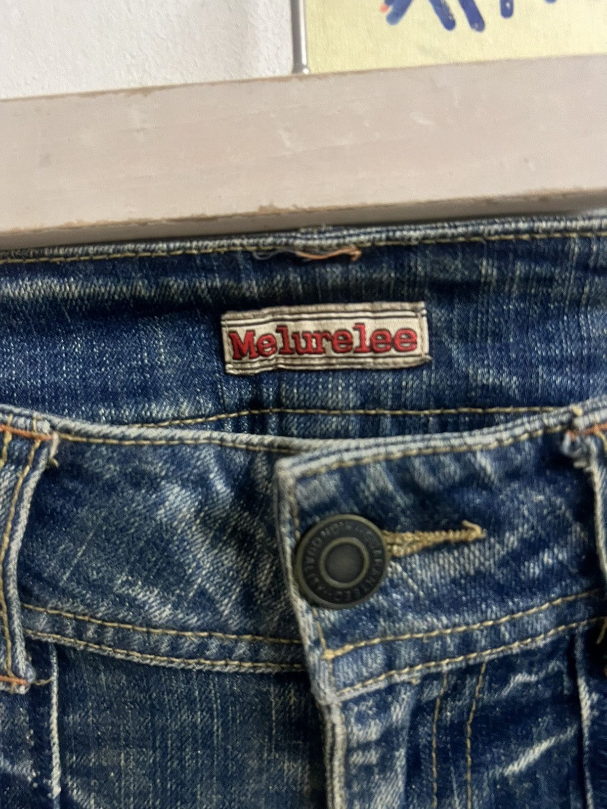Designer × Japanese Brand FLARED🔥MELURELEE CARGO DISTRESSED DENIM PANT Size US 28 / EU 44 - 8 Thumbnail