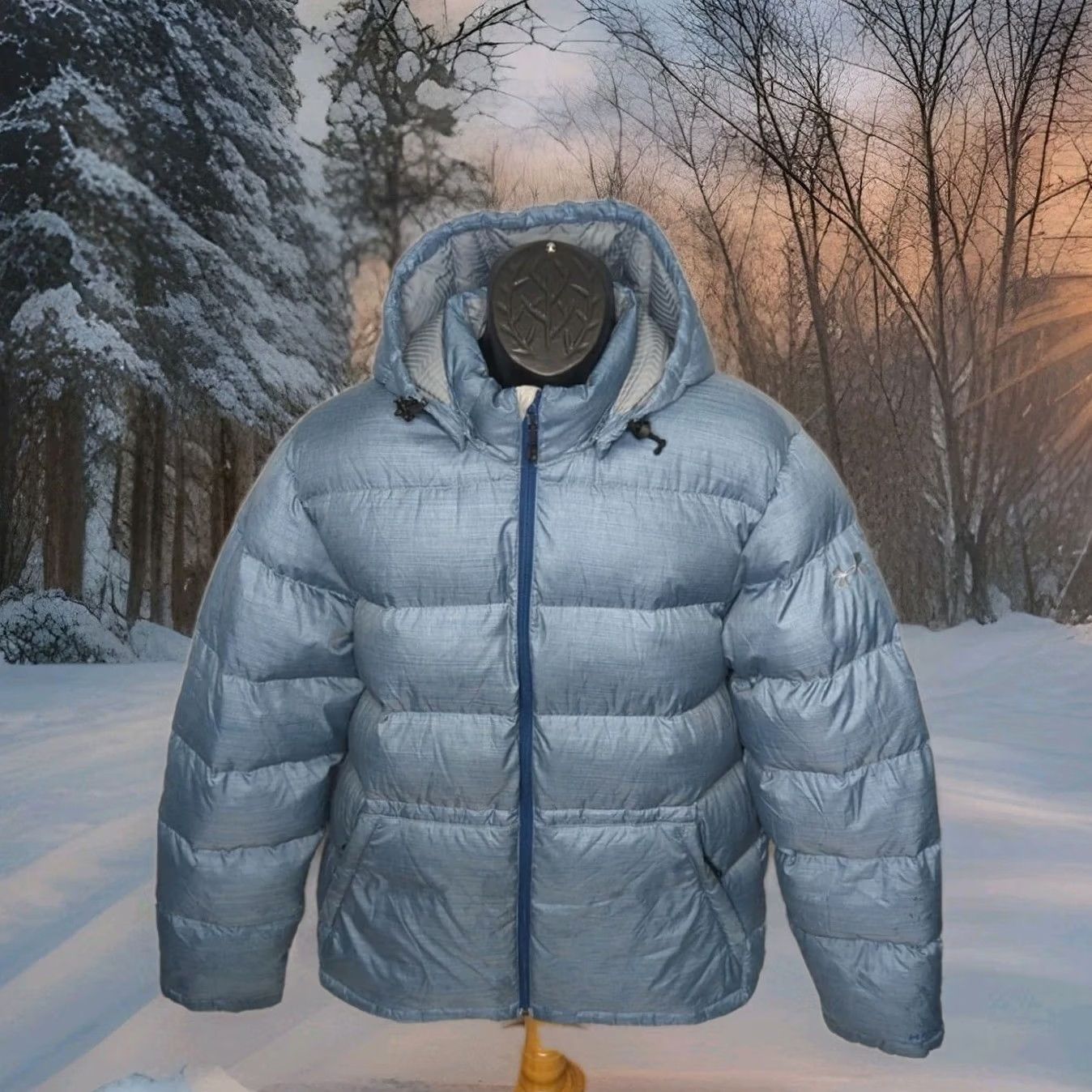 Under Armour Under Armour Storm Infrared Down Puffer Jacket Winter Coat Blue Mens XL Size US XL / EU 56 / 4 - 2 Thumbnail