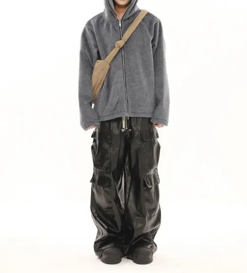 VIBE Baggy Leather Jeans Size US 32 / EU 48 - 4 Thumbnail