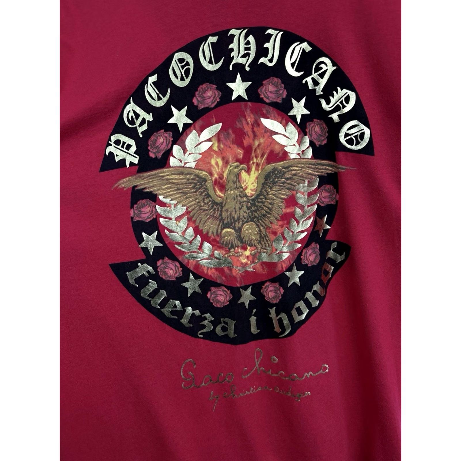Vintage Paco Chicano T-Shirt M Men Red Y2K Christian Audigier Ed Hardy Style USA Size US M / EU 48-50 / 2 - 5 Thumbnail