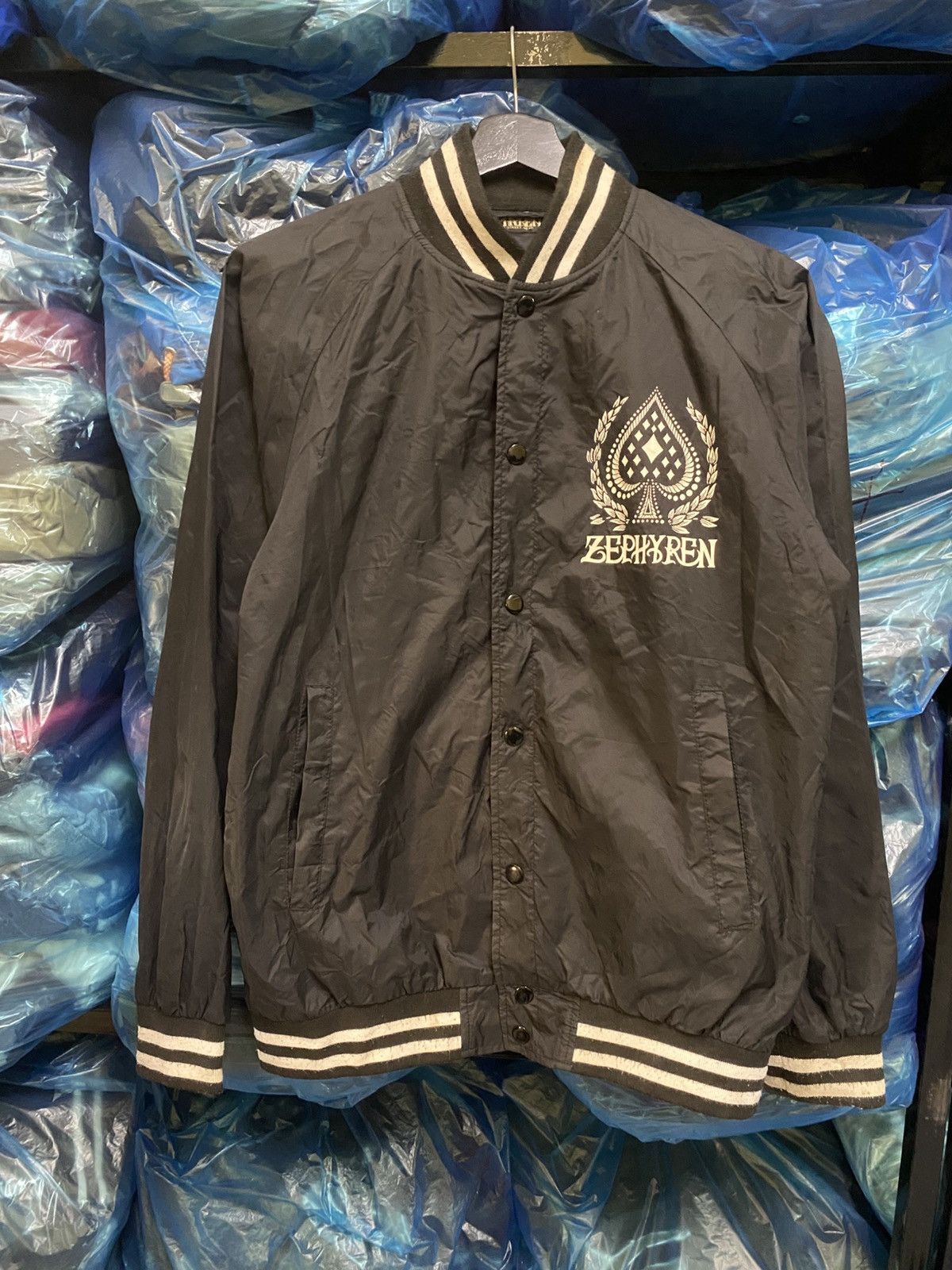 Zephyren Japan Nylon Jacket Black Varsity Style Streetwear