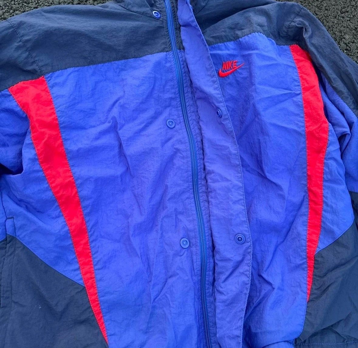 Nike Vintage Nike Windbreaker S Red Blue 90’s Nike Size US S / EU 44-46 / 1 - 4 Thumbnail