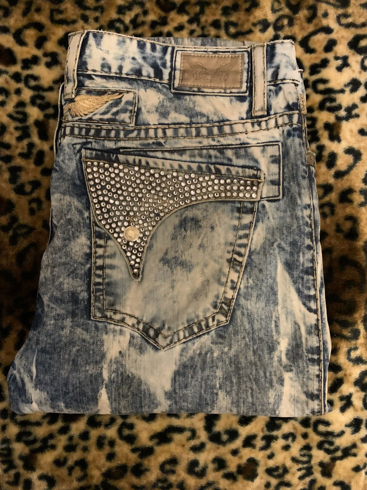 Robins Jeans *RARE* Robins Jeans W38 striped Silver Diamnods Size US 38 / EU 54 - 1 Thumbnail