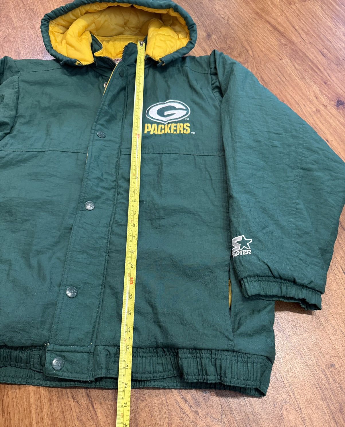 Starter Vintage 90’s Green Bay Packers Starter Jacket Puffer Quilted Size US L / EU 52-54 / 3 - 9 Thumbnail