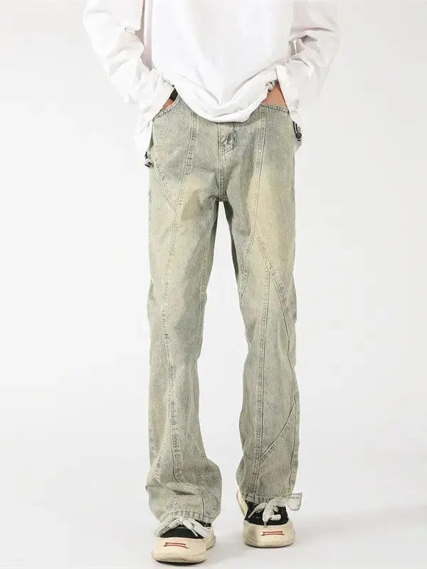 Japanese Brand Straight tube loose fitting patchwork jeans Size US 32 / EU 48 - 2 Thumbnail