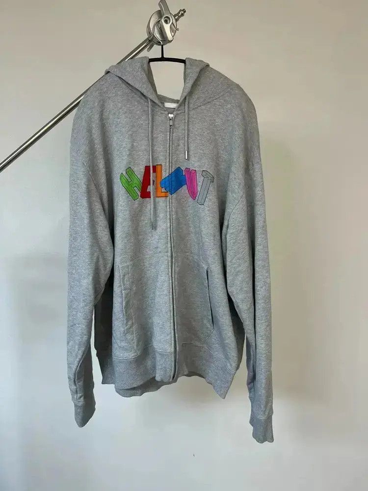 Helmut Lang Helmut Lang logo printing zip-up hoodie-2505 Size US XL / EU 56 / 4 - 1 Thumbnail