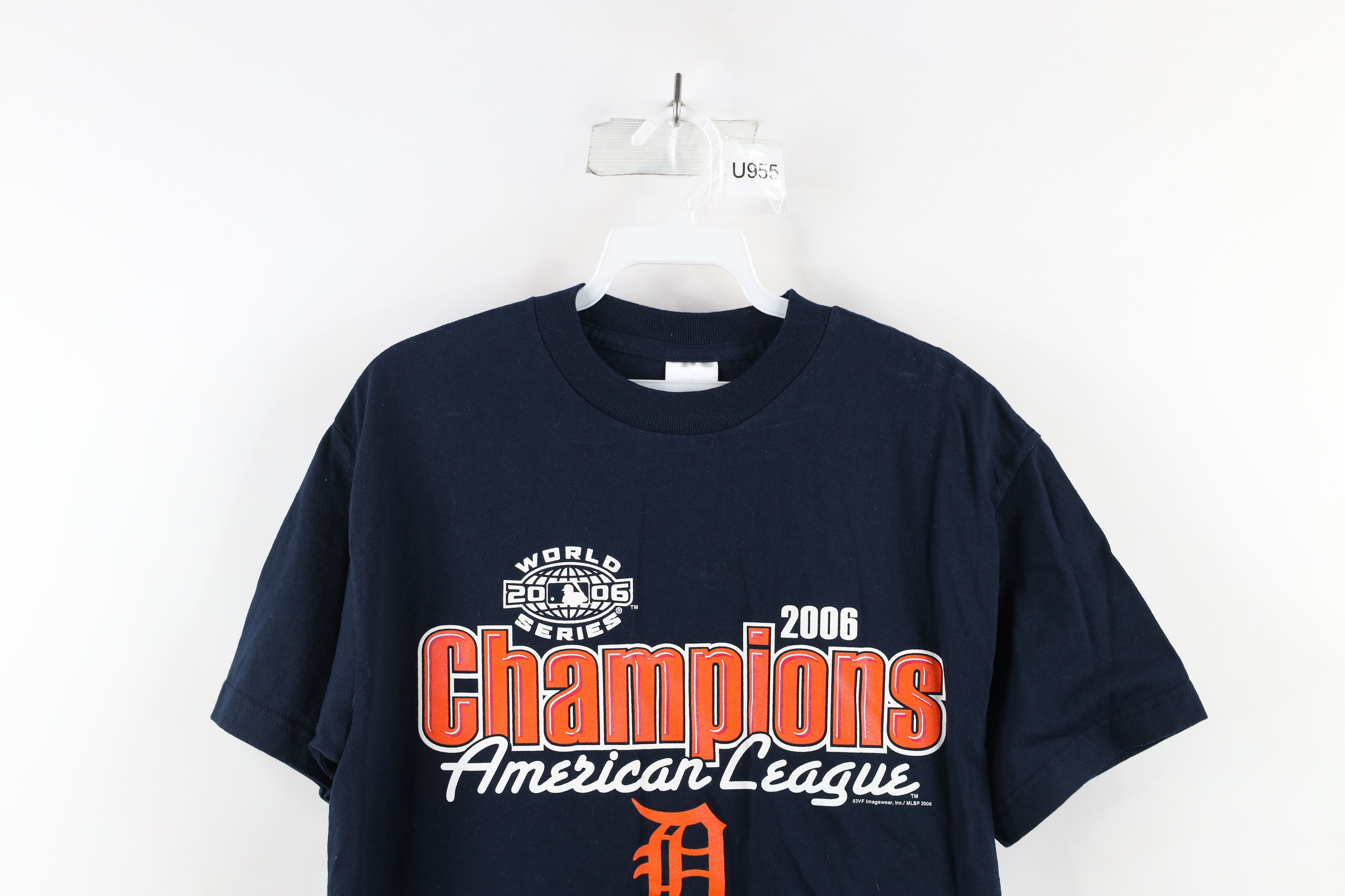 Vintage Vintage Y2K 2006 World Detroit Tigers Baseball T-Shirt Blue Size US M / EU 48-50 / 2 - 2 Thumbnail