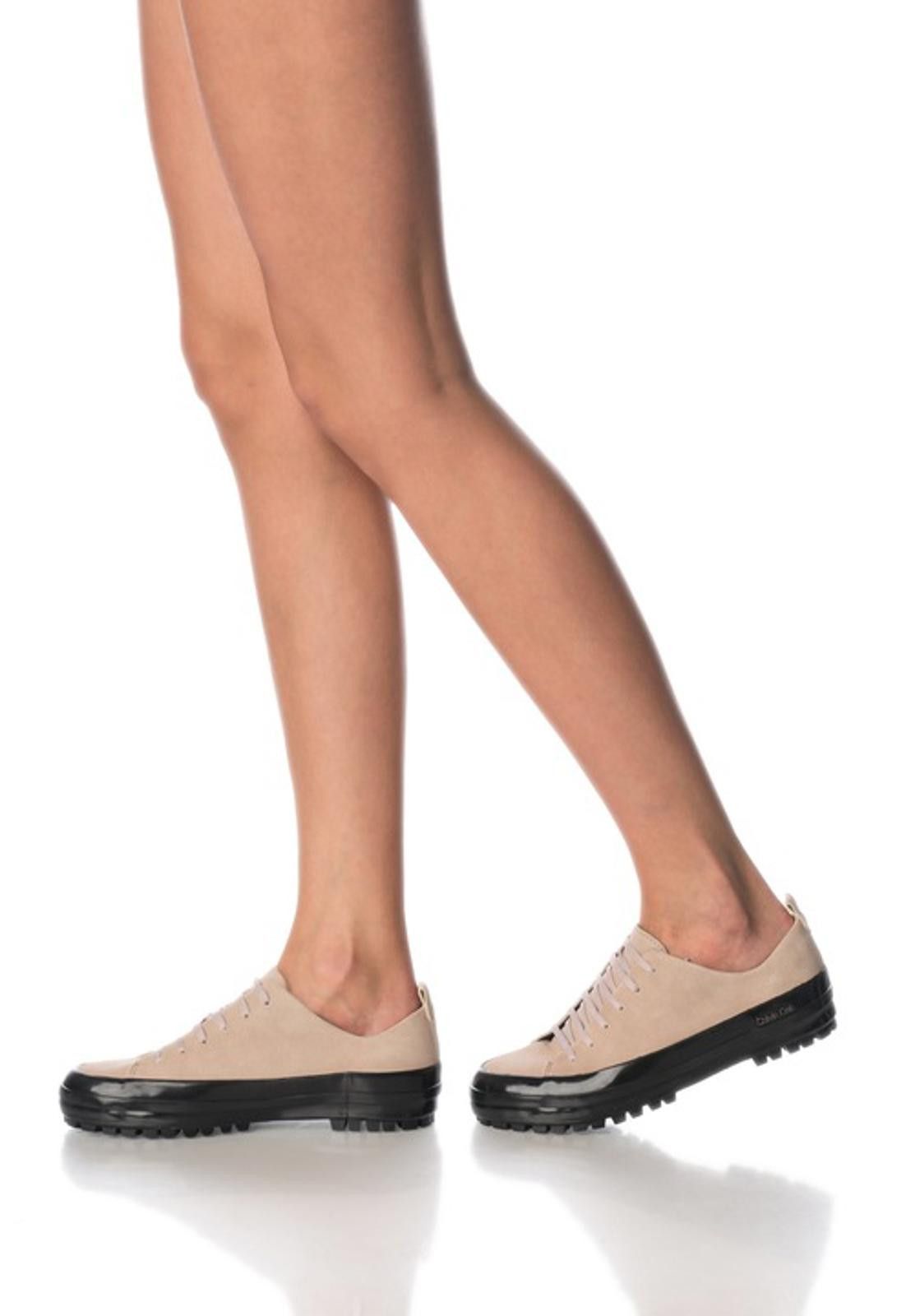 Calvin Klein Calvin Klein Sylvana Tan/Black Suede Platform Sneakers - W6 Size US 6 / IT 36 - 2 Thumbnail