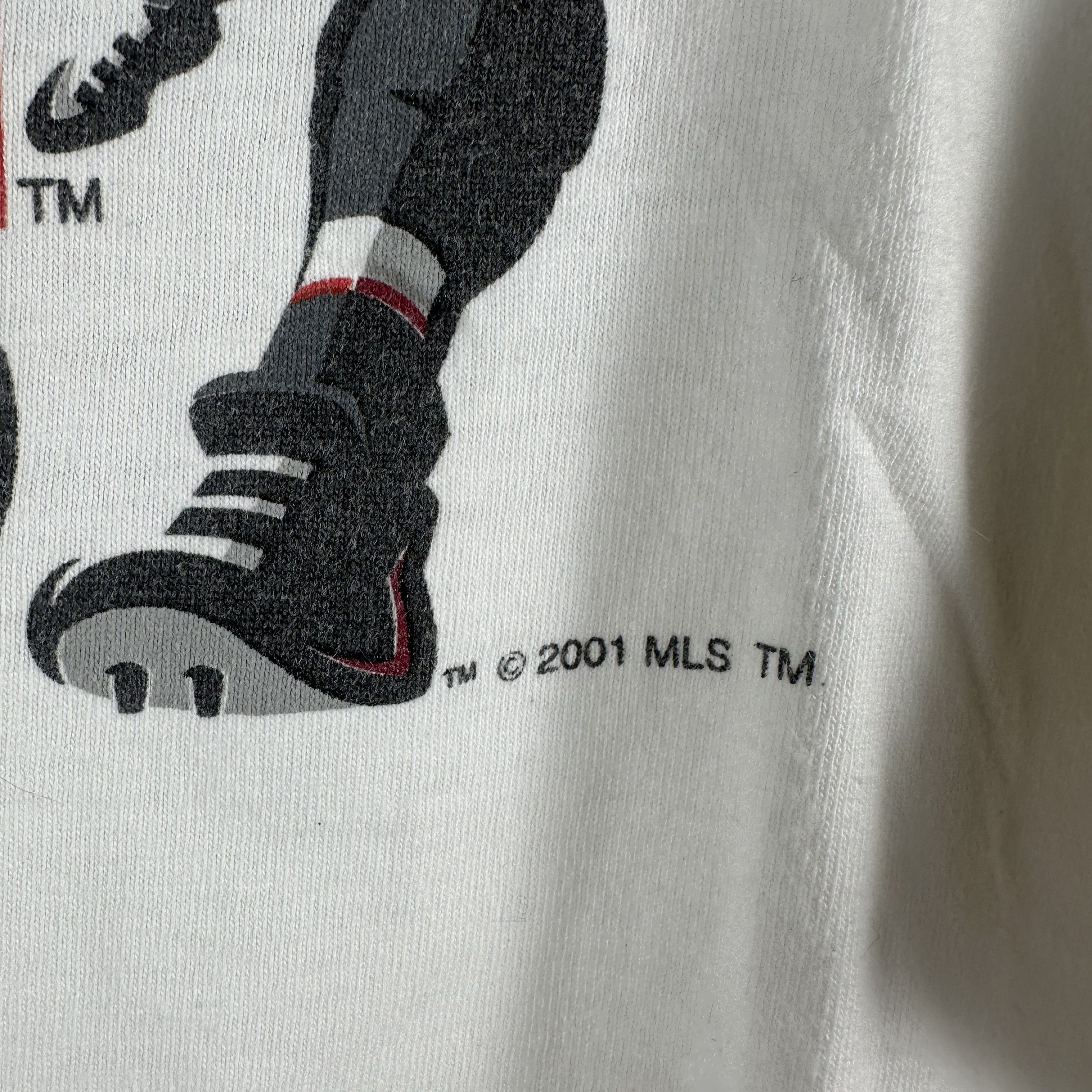 Vintage ​​​​​Vintage 2001 New York MetroStars MLS Soccer T-shirt Size US XL / EU 56 / 4 - 3 Thumbnail