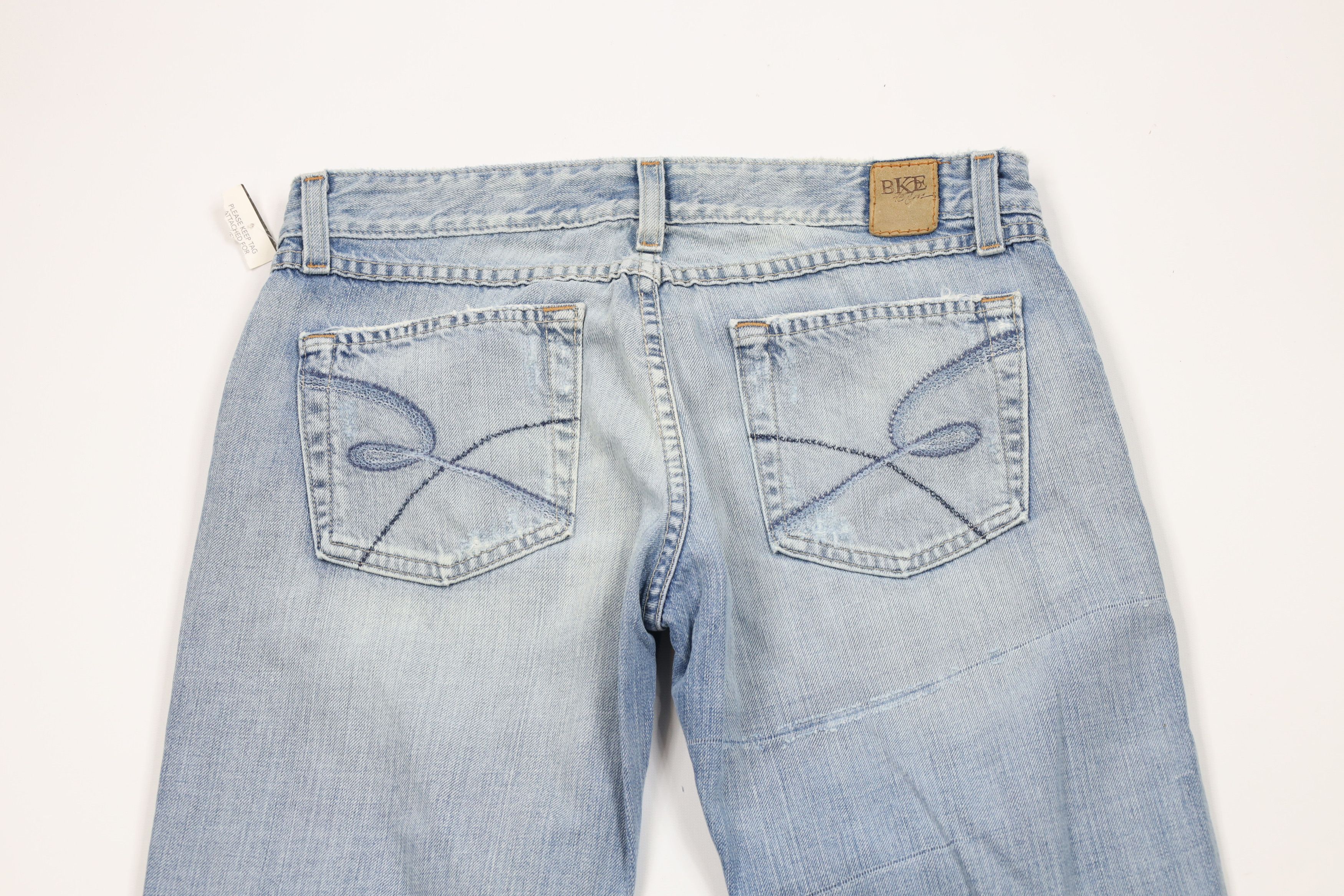 Vintage New Buckle BKE Star Thick Stitch Flared Bell Bottoms Jeans Size 29" - 13 Thumbnail