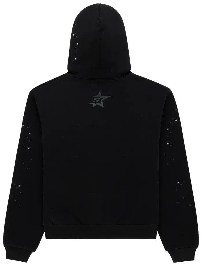 Sp5der Sp5der Rhinestone Punk V2 hoodie black Size US XL / EU 56 / 4 - 4 Thumbnail