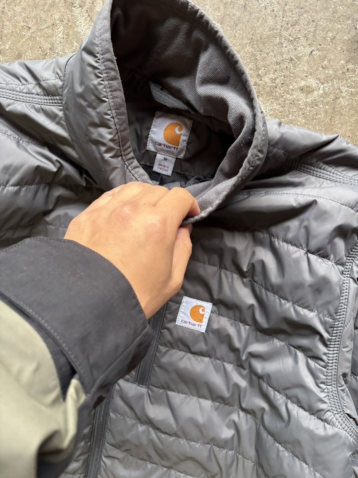 Carhartt Carhartt Grey Puffer Jacket Size US M / EU 48-50 / 2 - 2 Thumbnail