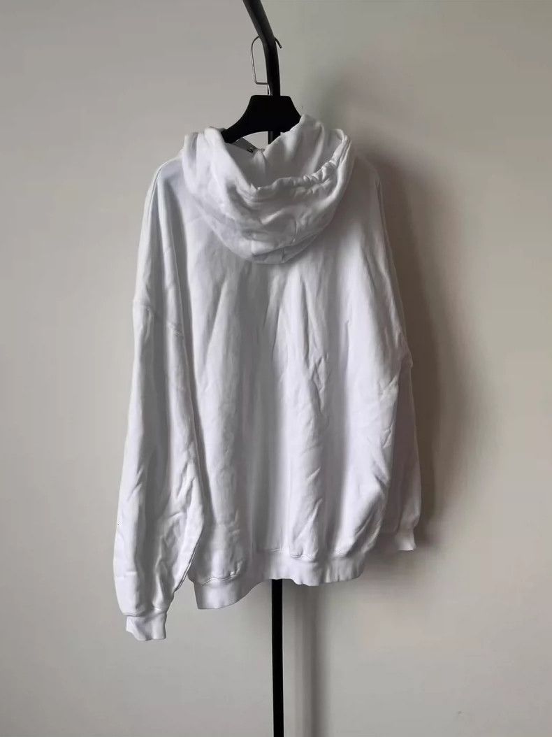 Balenciaga Balenciaga Monogrammed fleece drawstring hooded sweatshirt Size US M / EU 48-50 / 2 - 2 Thumbnail