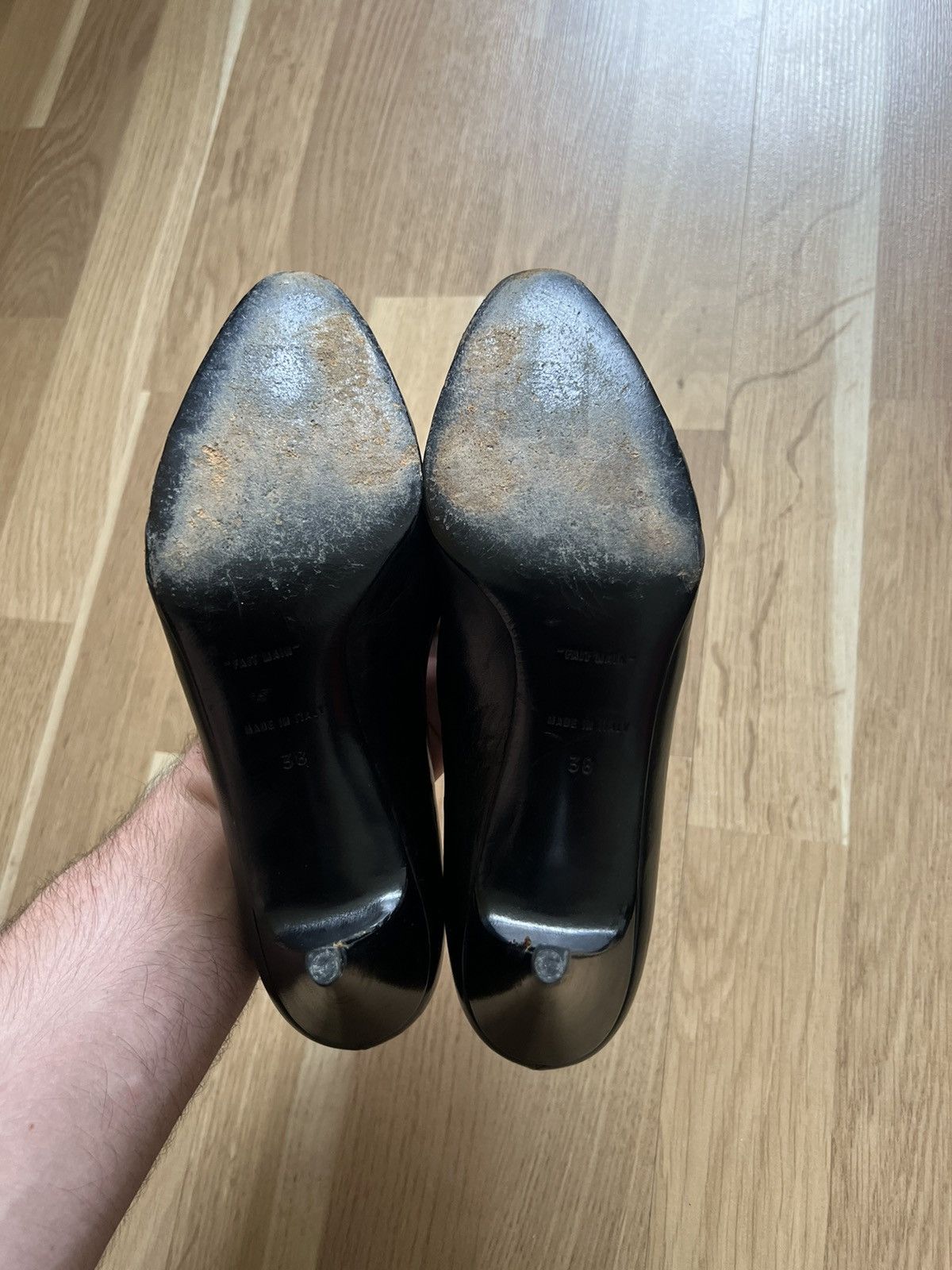 Celine × Vintage Celine vintage high heels shoes avant garde 90s fait main Size US 7.5 / IT 37.5 - 5 Thumbnail