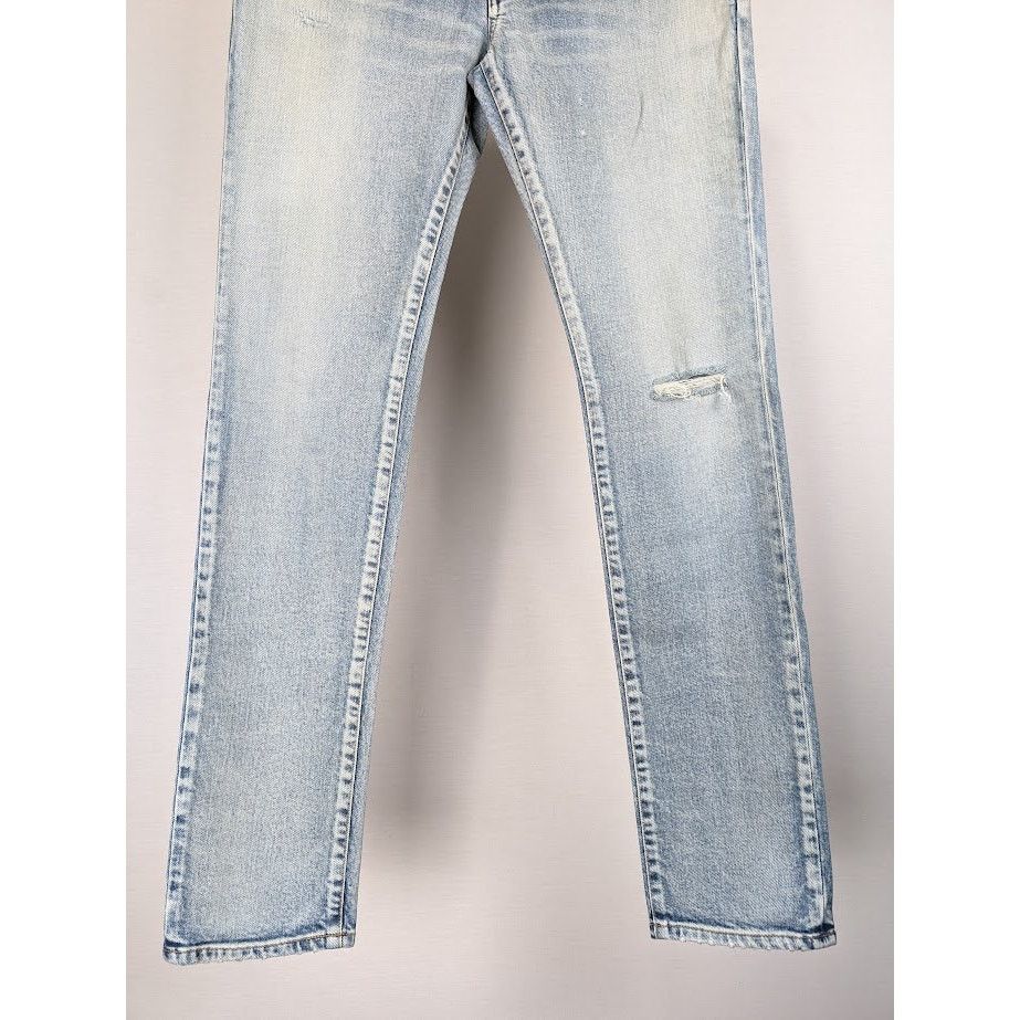 Saint Laurent Paris o1rshd1 Q:2 / Skinny 5 Pockets Low Pants Santa Monica Blue Size US 32 / EU 48 - 4 Thumbnail