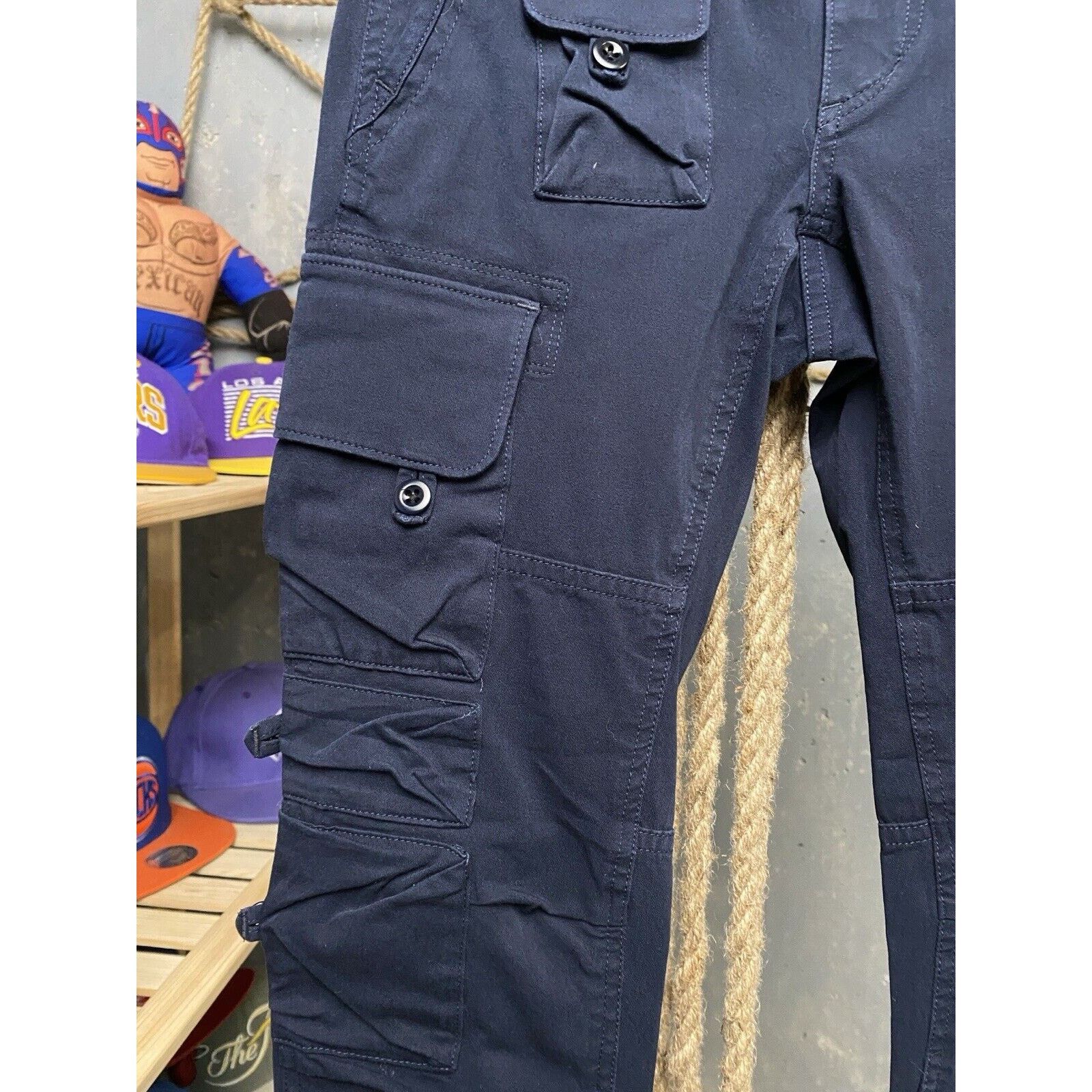 Ralph Lauren Vintage Ralph Lauren Cargo Pants Women Blue Pockets Size 4 Size 27" / US 4 / IT 40 - 3 Thumbnail