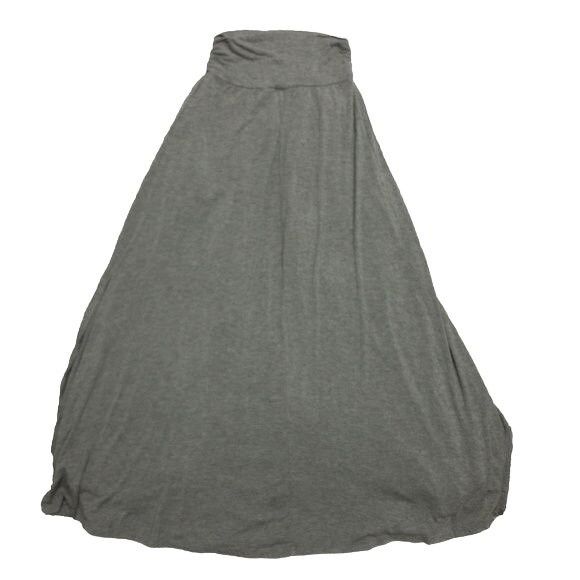Other Bobeau Heather Grey Maxi Skirt Side Slits Size 27" / US 4 / IT 40 - 3 Thumbnail