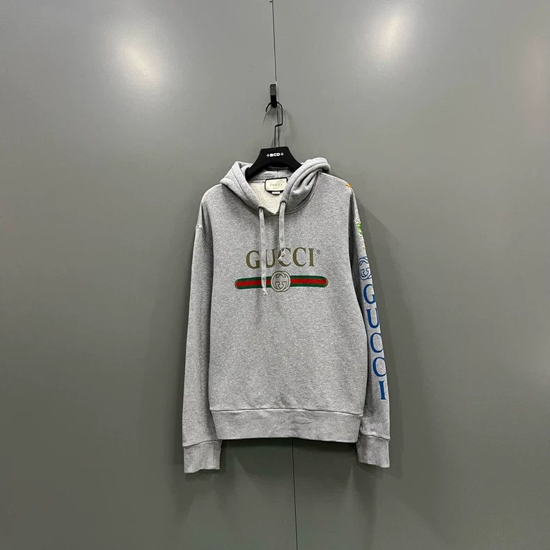 Gucci Gucci Gray Logo Hoodie with Belt Size US M / EU 48-50 / 2 - 1 Thumbnail