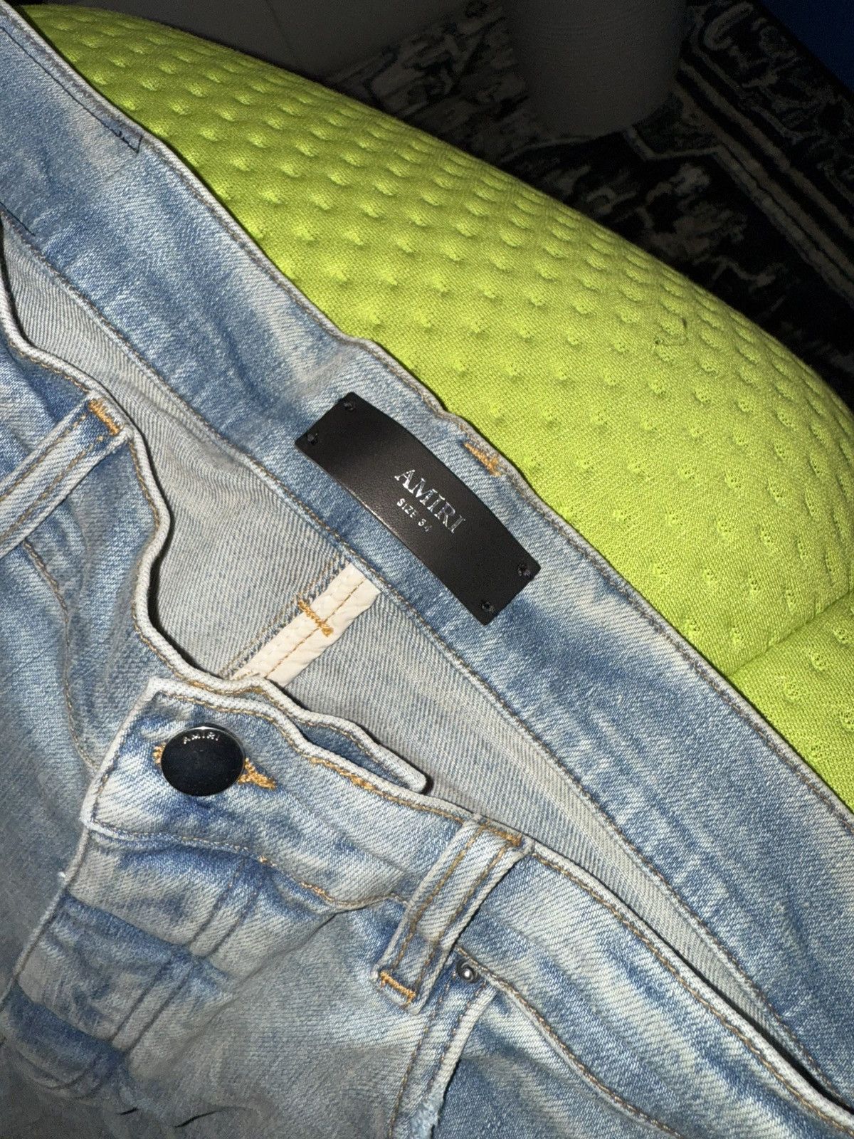Amiri domino patch jeans 33