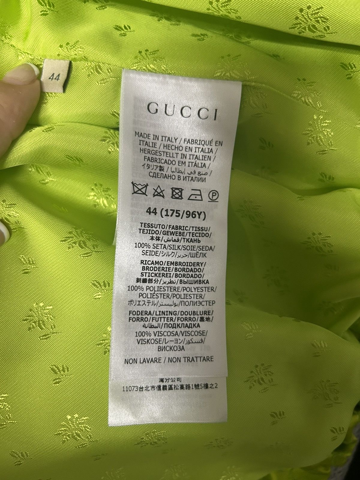 Gucci Gucci Green Satin Bomber Jacket New Size 44 Size M / US 6-8 / IT 42-44 - 14 Thumbnail