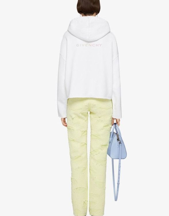 Givenchy o1w1db10825 Long Sleeve Hoodie in White Size S / US 4 / IT 40 - 2 Thumbnail