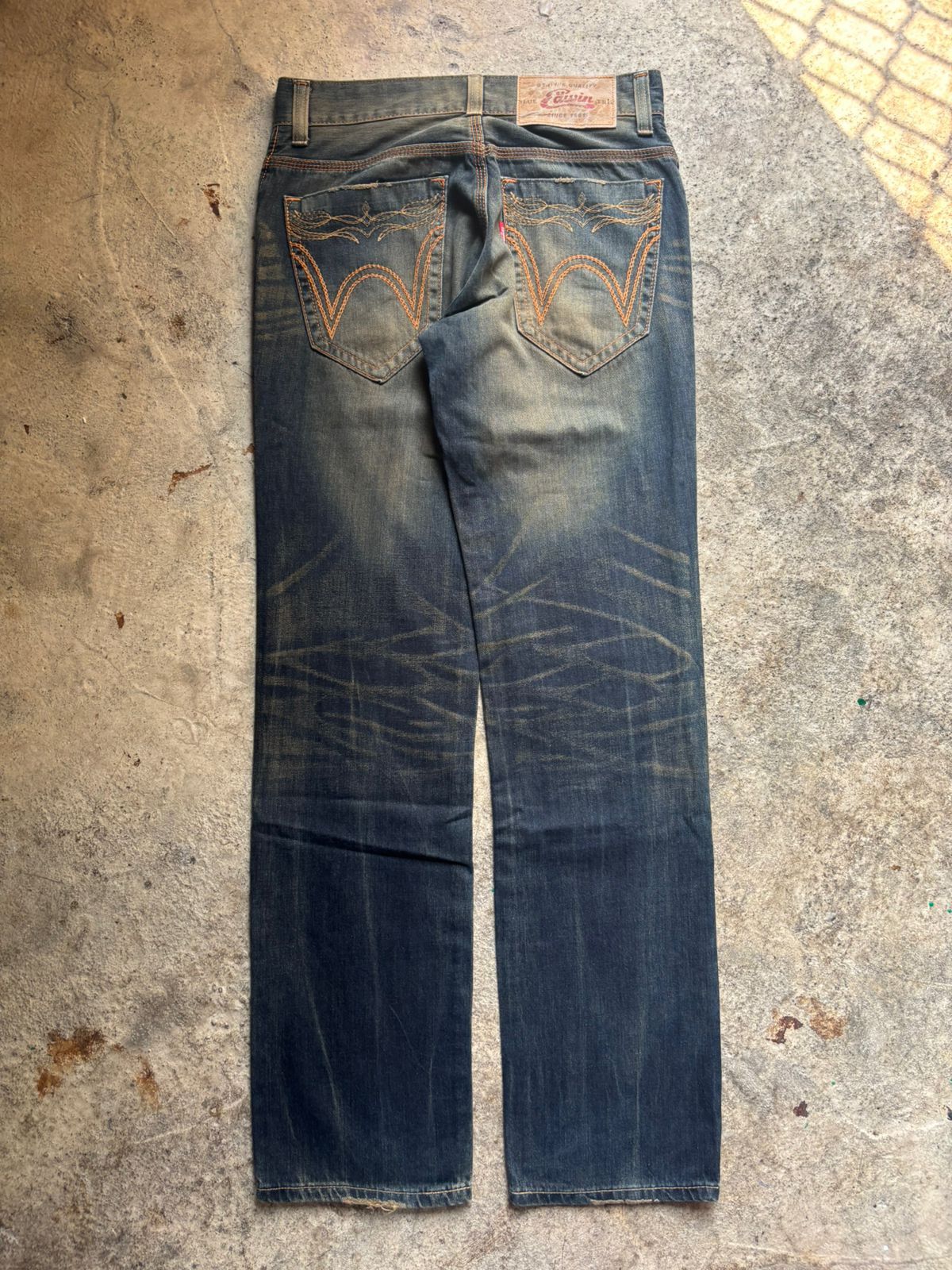 Japanese Brand 2000s Japanese Edwin Rusty Mud Wash Jeans Size US 28 / EU 44 - 8 Thumbnail