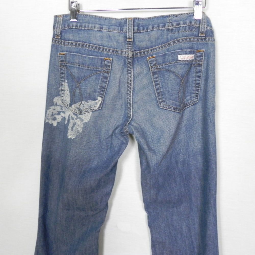 Calvin Klein Calvin Klein Low Rise Flare Butterfly 2000s Y2K 4 Size 27" / US 4 / IT 40 - 5 Thumbnail