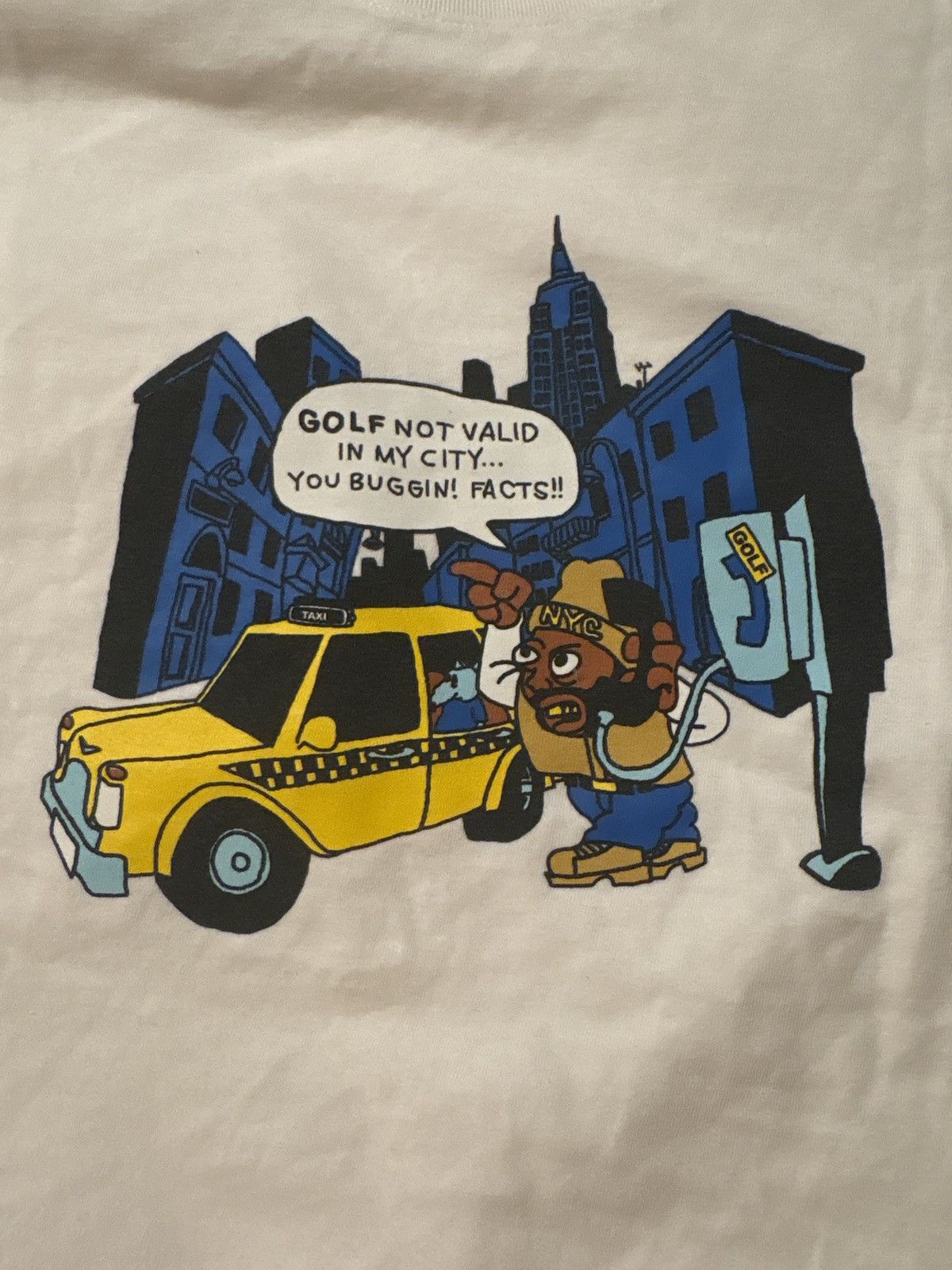 Golf Wang Golf White graphic tee with yellow accent Size US XL / EU 56 / 4 - 1 Thumbnail