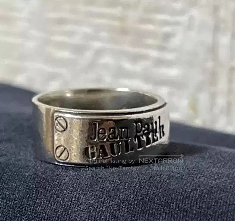 Jean Paul Gaultier Jean Paul Gaultier Silver lettering ring. Size ONE SIZE - 2 Thumbnail