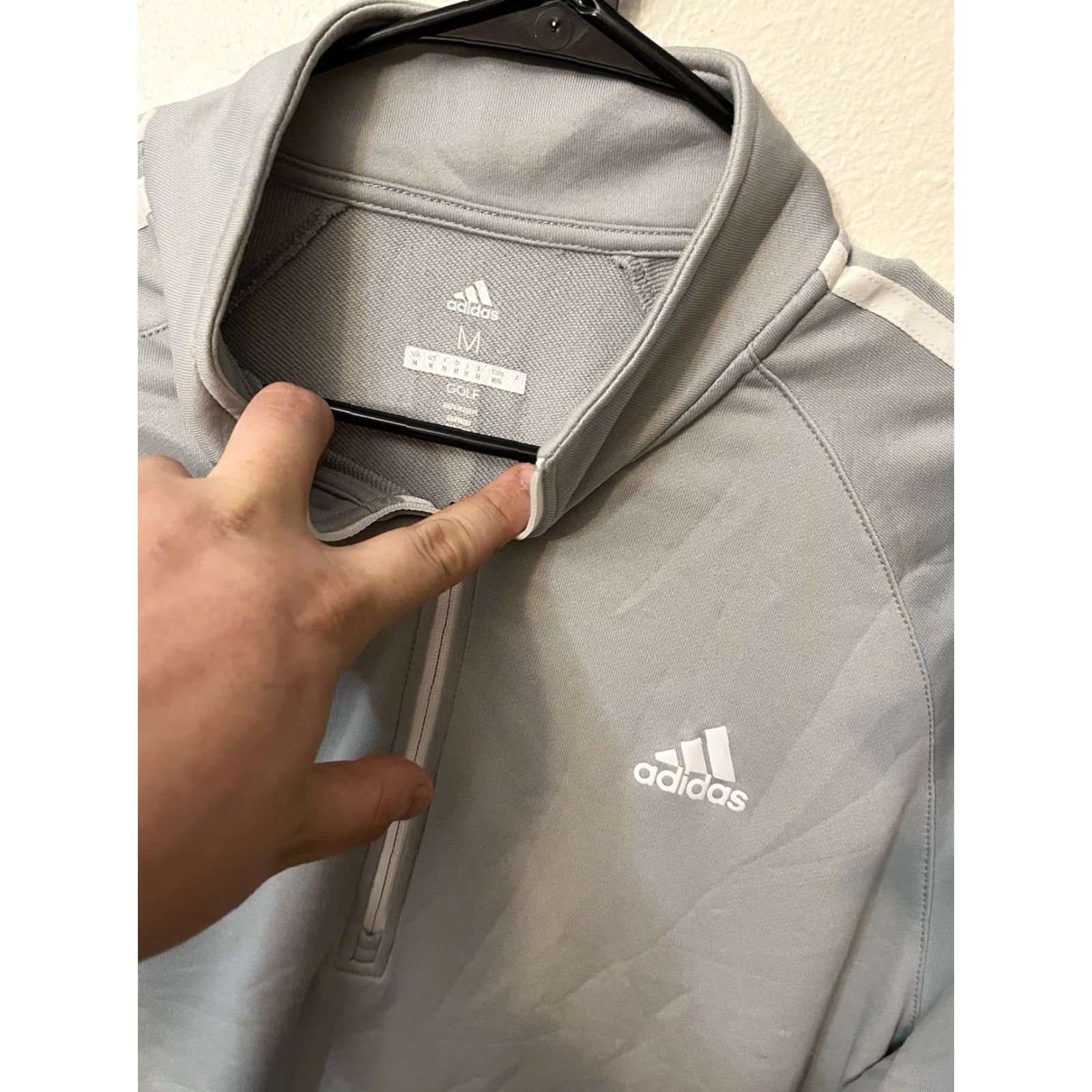 Adidas VINTAGE Adidas Golf Men’s Pullover Sweatshirt Long Sleeve 1/4 Zip Gray Athletic Sports Size US M / EU 48-50 / 2 - 3 Thumbnail