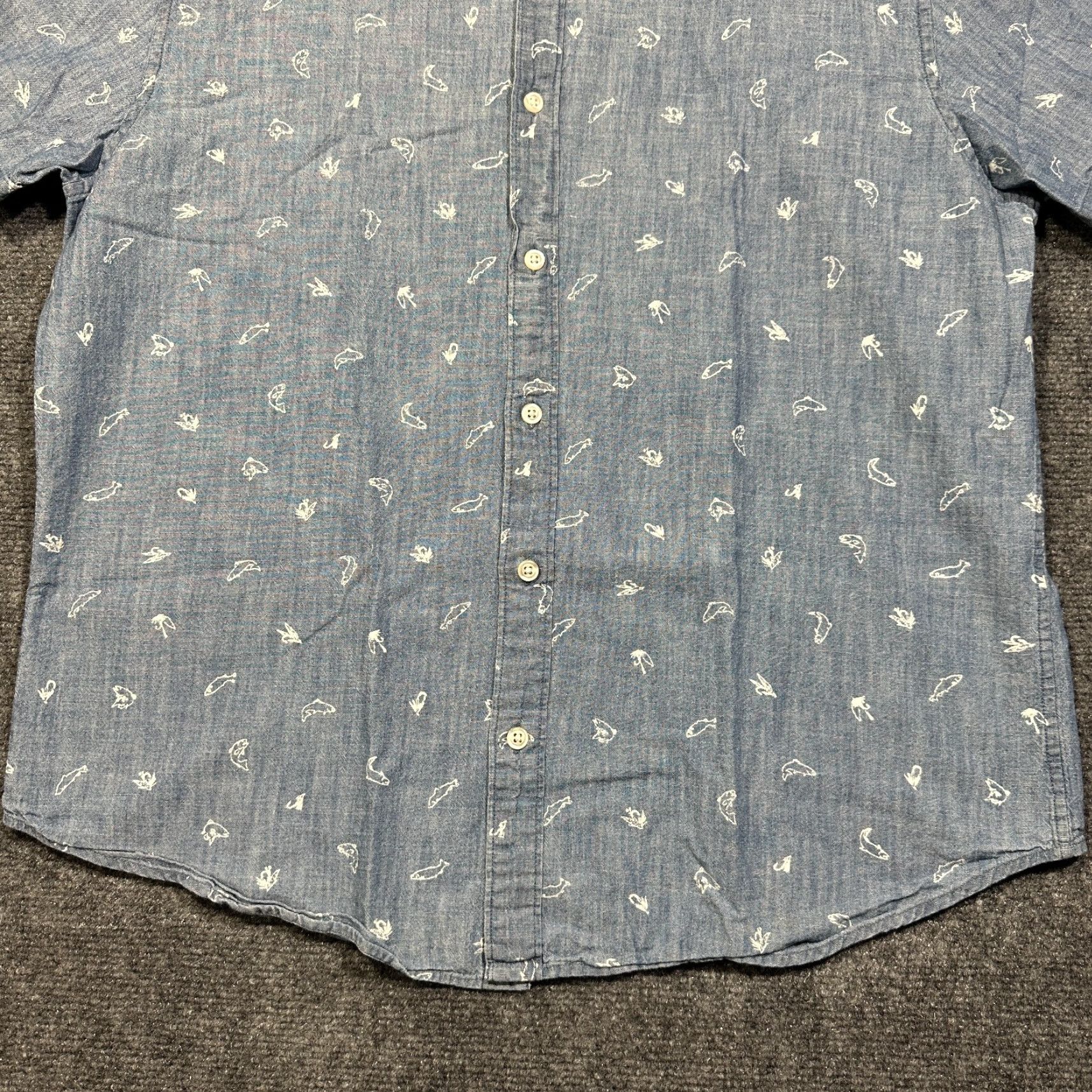 Bonobos Bonobos Shirt Mens L Regular Fit Blue Chambray Button-Down Cotton Size US L / EU 52-54 / 3 - 2 Thumbnail