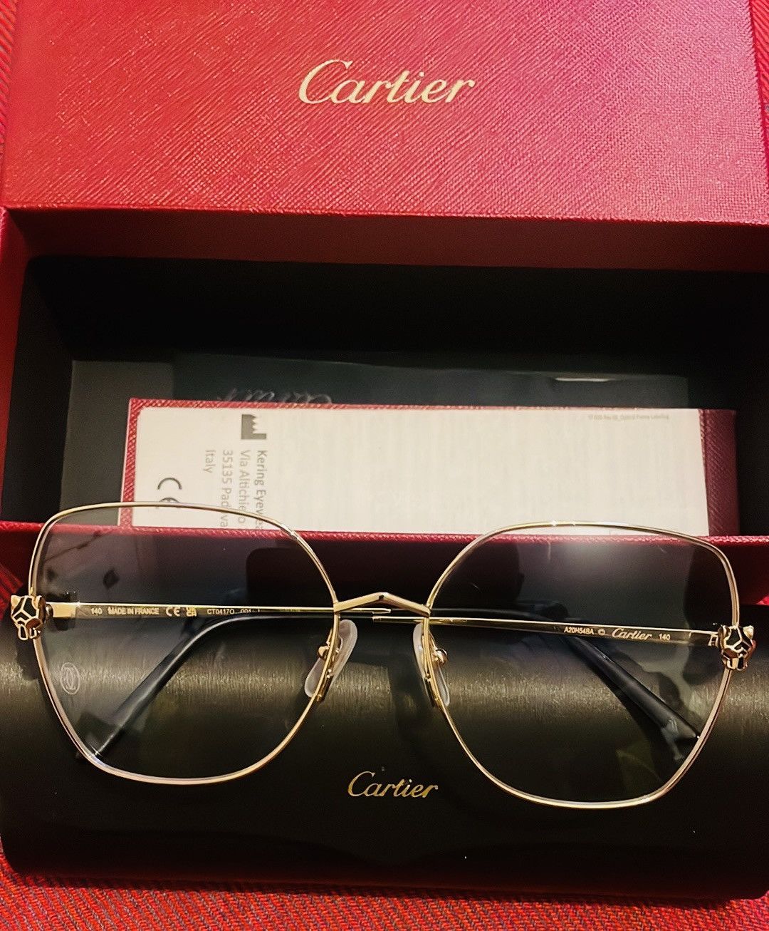 Cartier Cartier C Décor CT00920 Rimless Sunglasses - Gold Size ONE SIZE - 1 Thumbnail