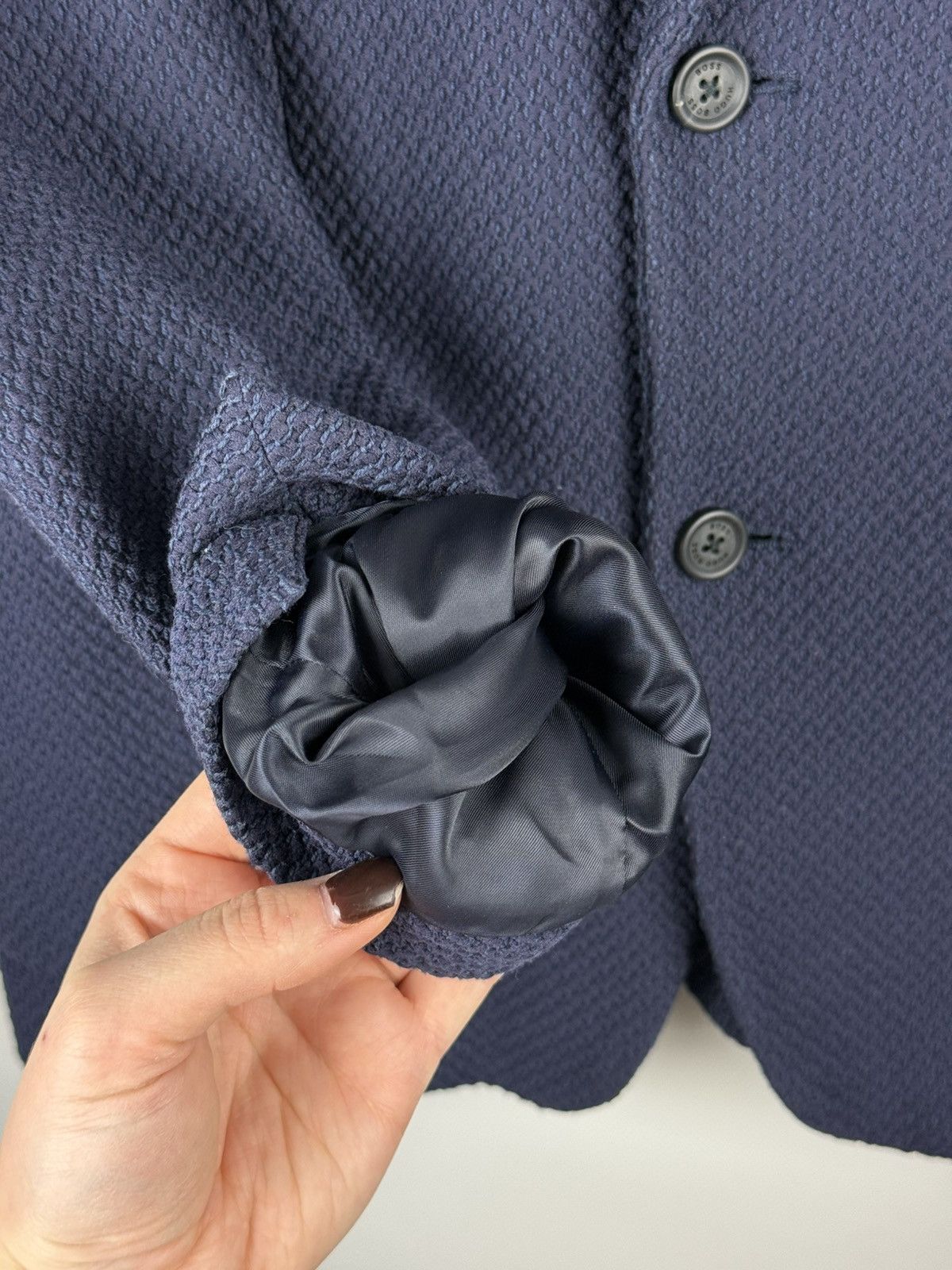 Hugo Boss Hugo Boss Marcoz21 Cotton Unlined Knitted Blazer Jacket Size 40R - 10 Thumbnail
