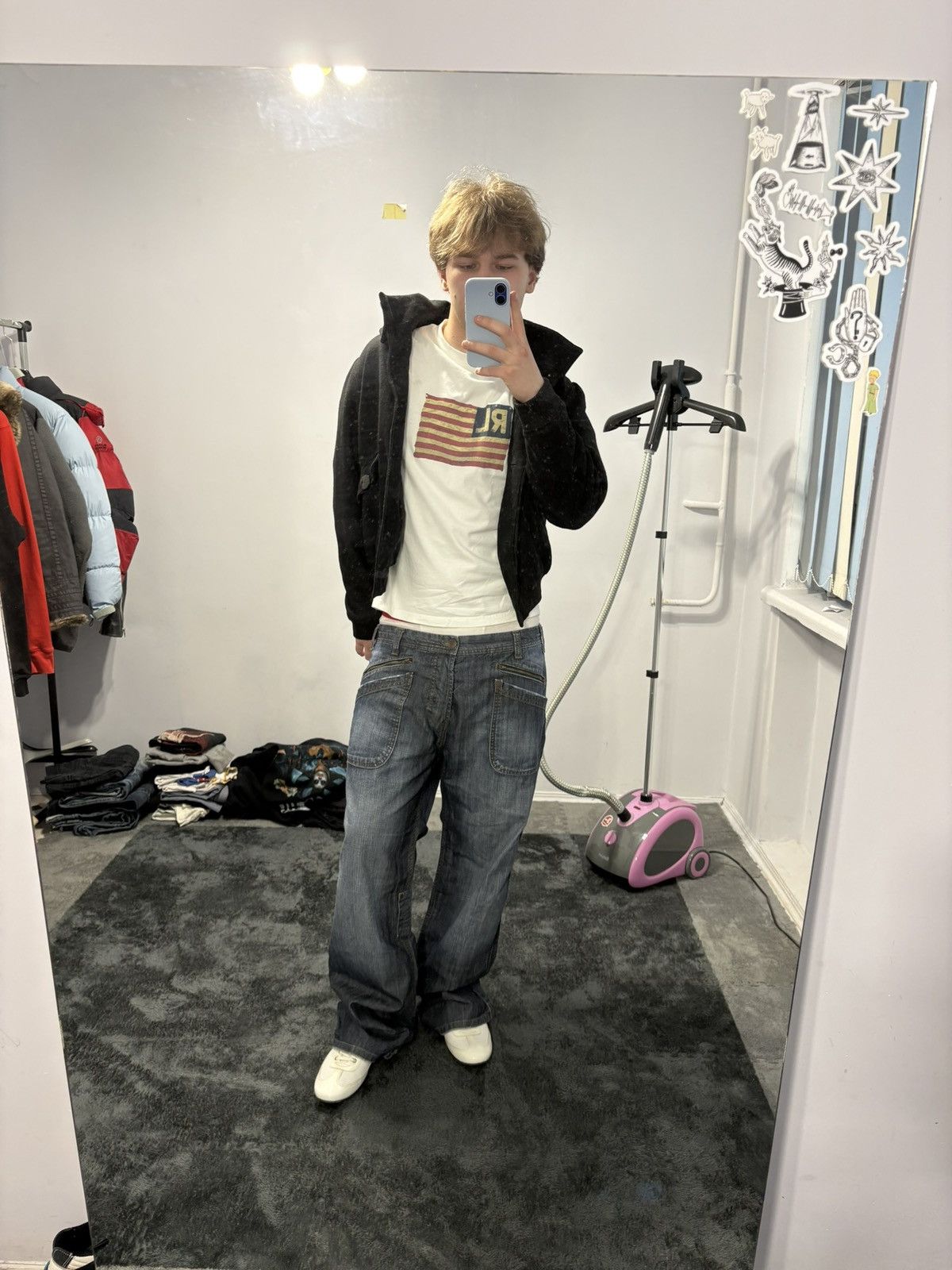 Japanese Brand Vintage 2000s Distressed Baggy Buckle Jeans Levis Style Size US 34 / EU 50 - 2 Thumbnail