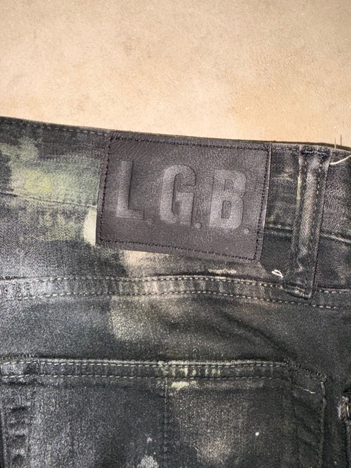 Le Grande Bleu (L.G.B.) [29] L.G.B S-WOLF Mud Dyed Flare Denim Size US 29 - 3 Thumbnail