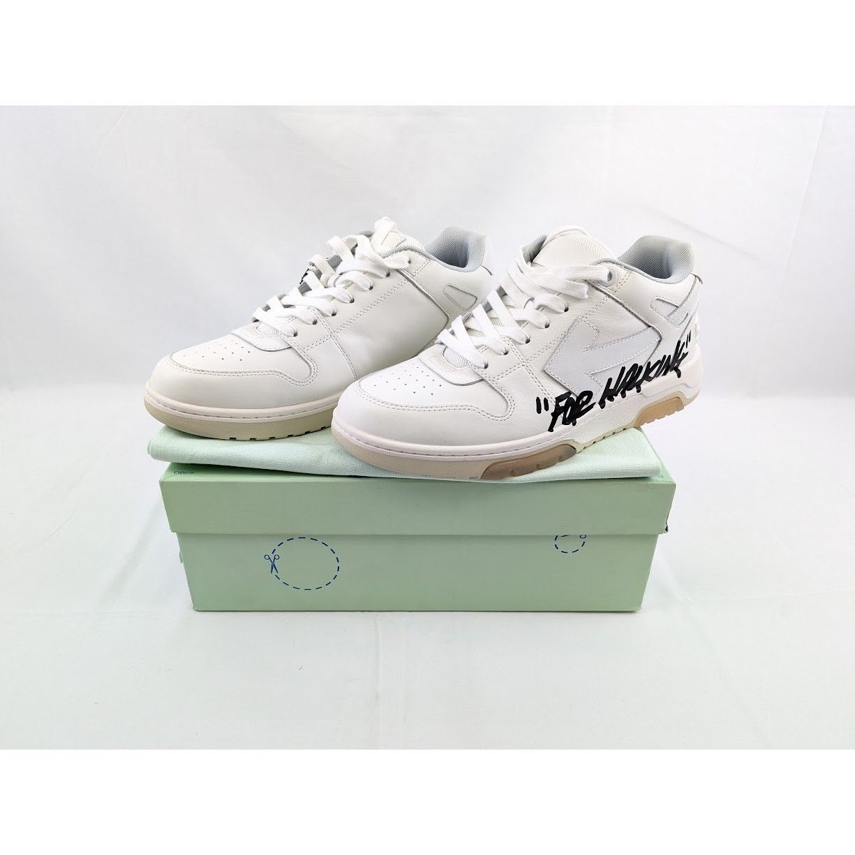 Off-White o1rshd1 Out Of Office Calf Low-Top Sneakers in White Size US 11 / EU 44 - 20 Thumbnail
