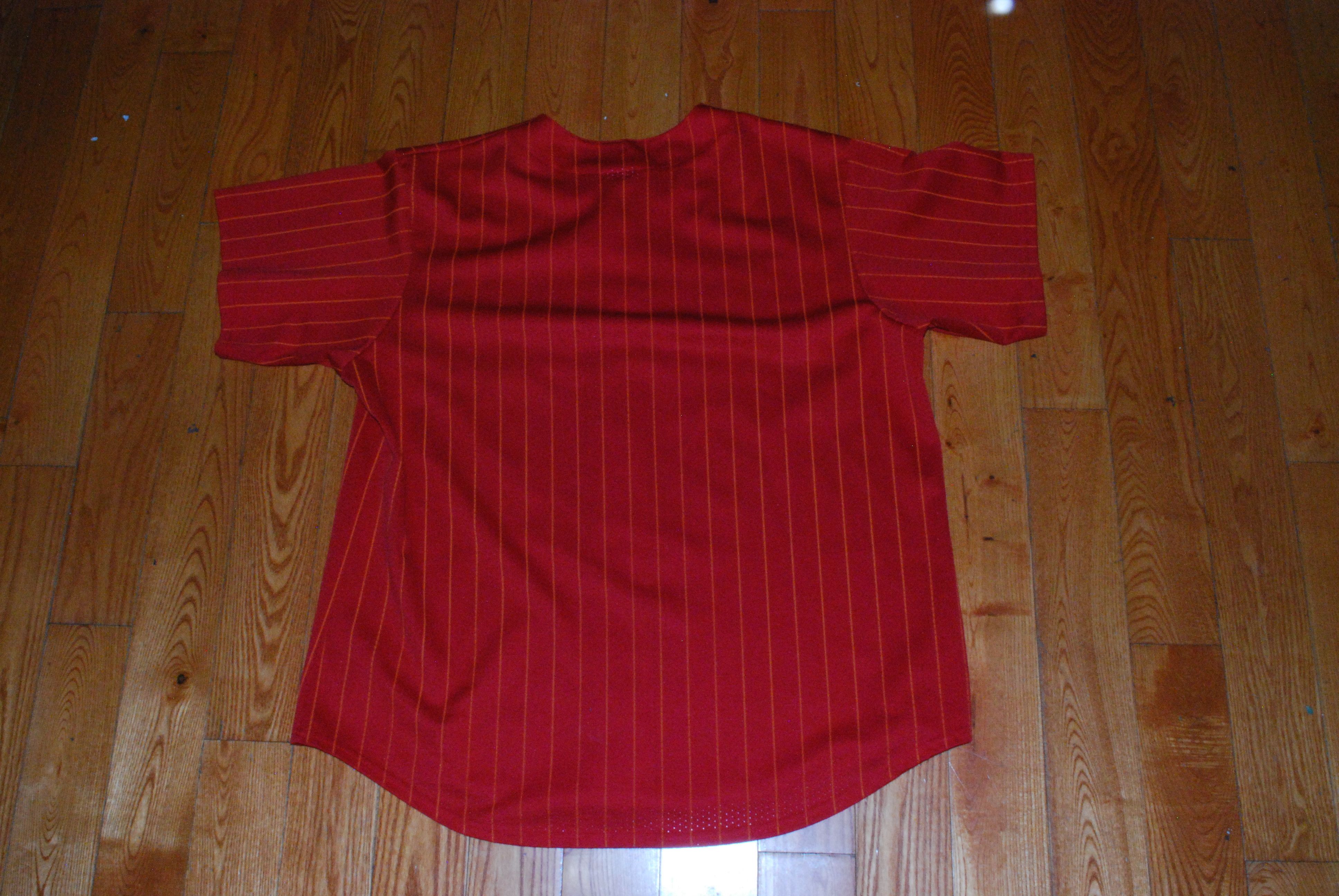 Majestic Vintage 90s Majestic Atlanta Braves Red Pinstripe MLB Jersey Size US XL / EU 56 / 4 - 5 Thumbnail