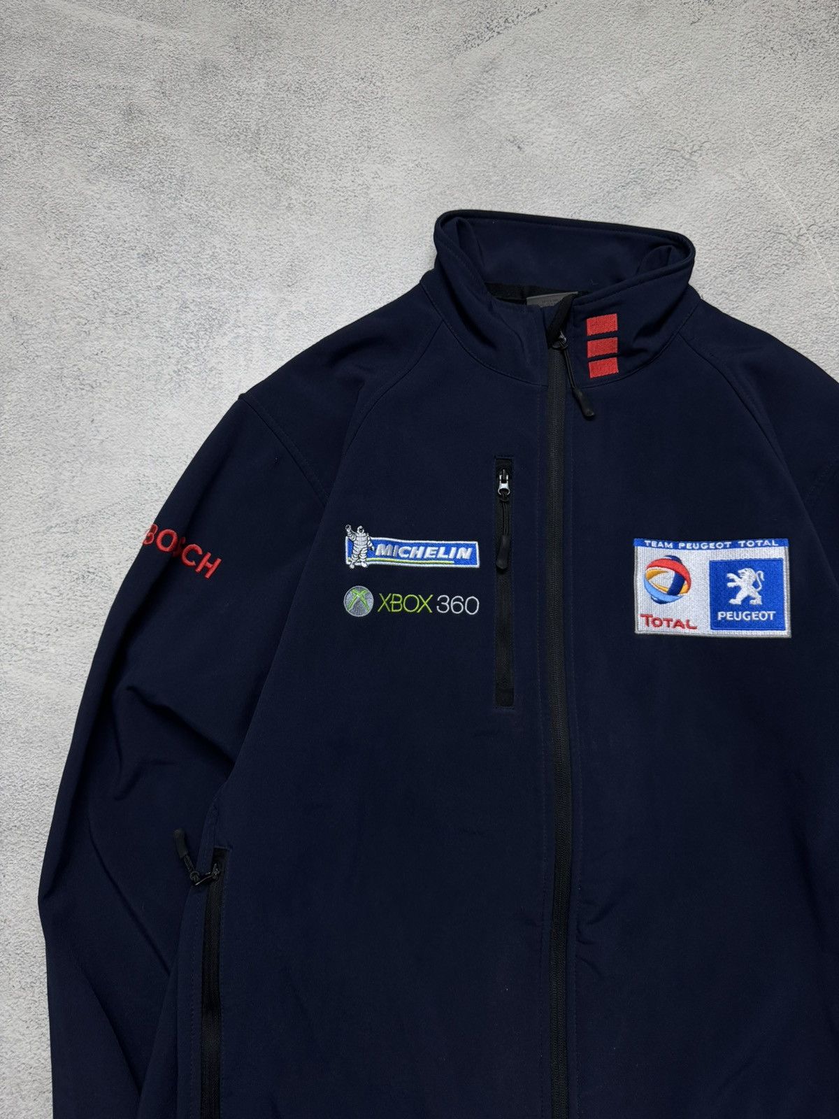 Jerzees Vintage Peugeot Sport Formula One Racing Soft Shell Jacket Size US L / EU 52-54 / 3 - 1 Thumbnail