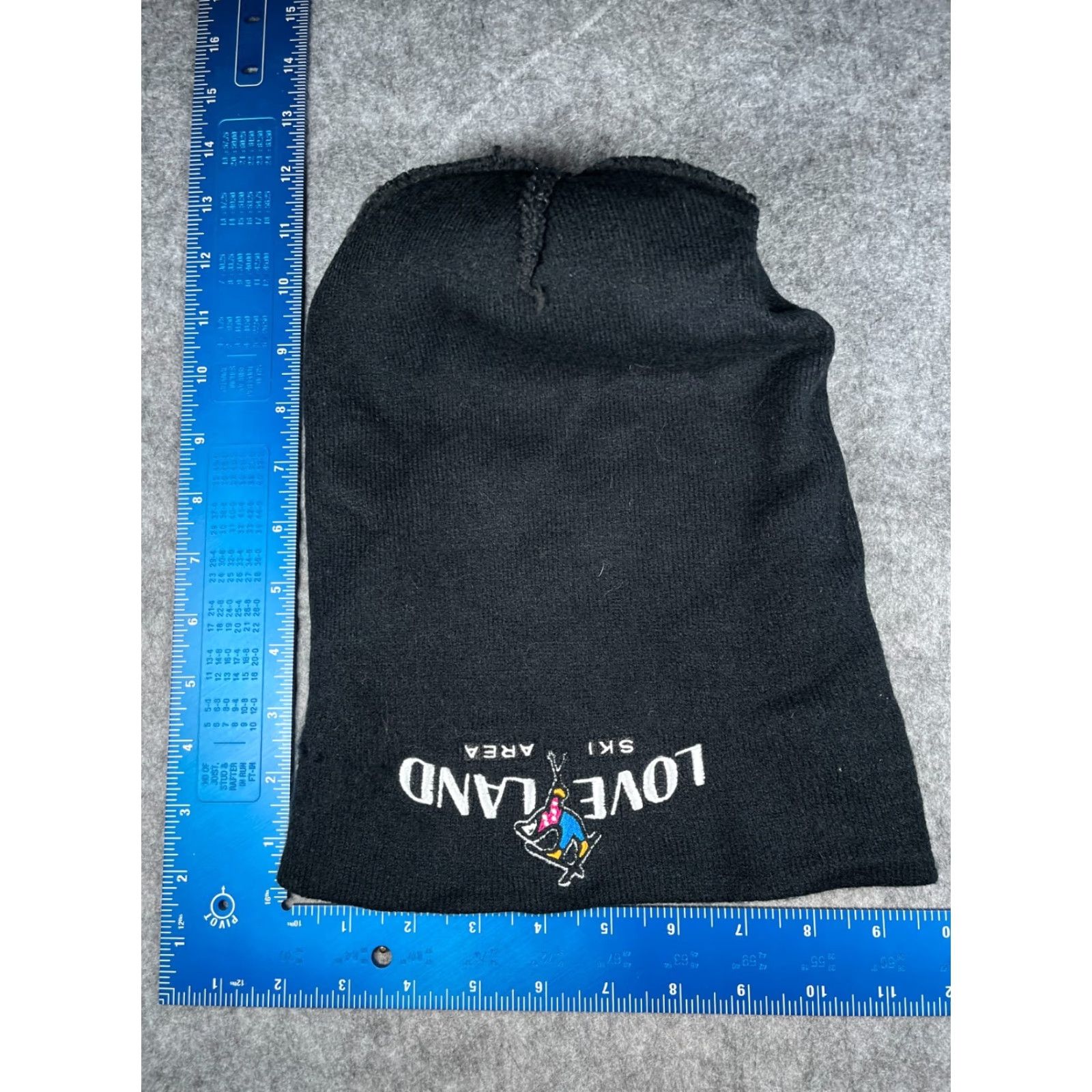 Area Loveland Ski Area Beanie Toque Adult One Size Black White Knit 100% Acrylic Pom Beanie Hat Unisex Adults Size ONE SIZE - 6 Thumbnail